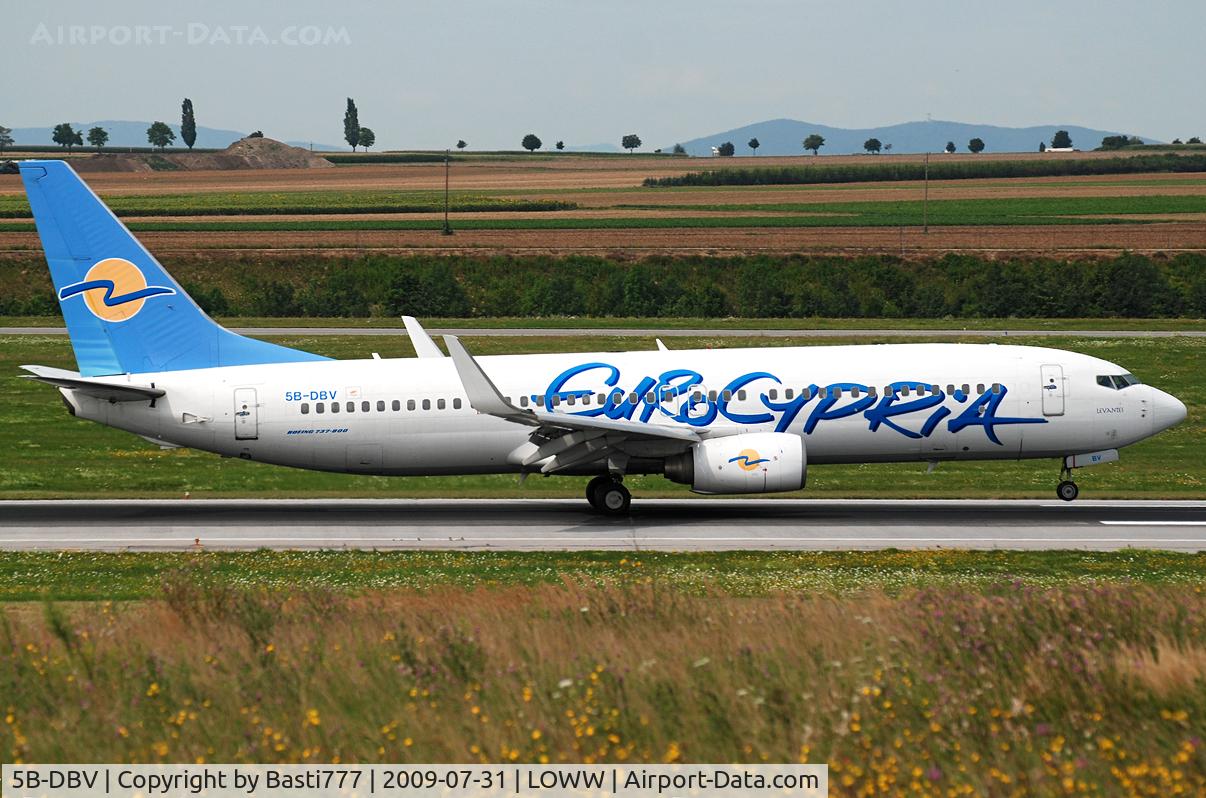 5B-DBV, 2003 Boeing 737-8Q8 C/N 30654, 5B-DBV - Eurocypria in Vienna
