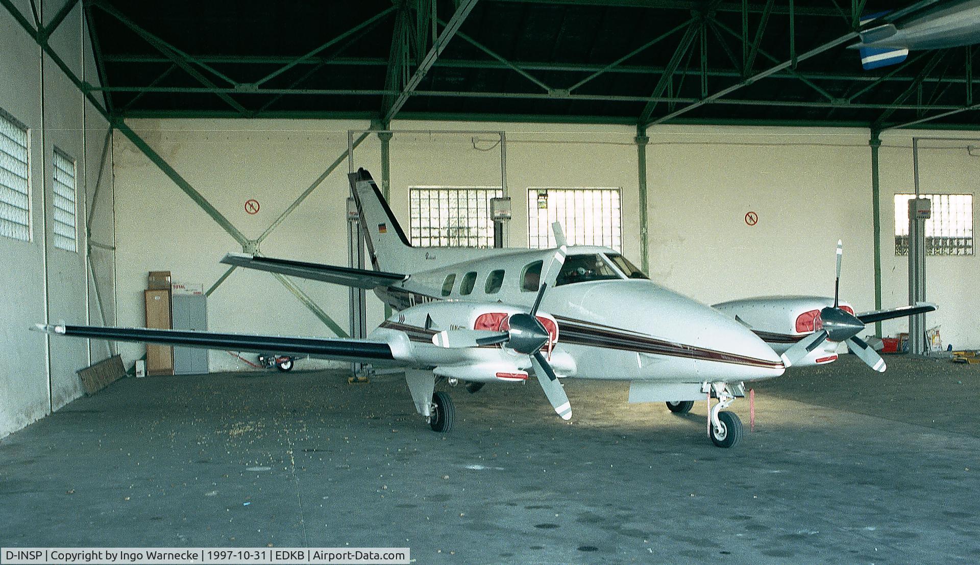 D-INSP, 1980 Beech B-60 Duke C/N P-554, Beechcraft B60 Duke at Bonn-Hangelar airfield