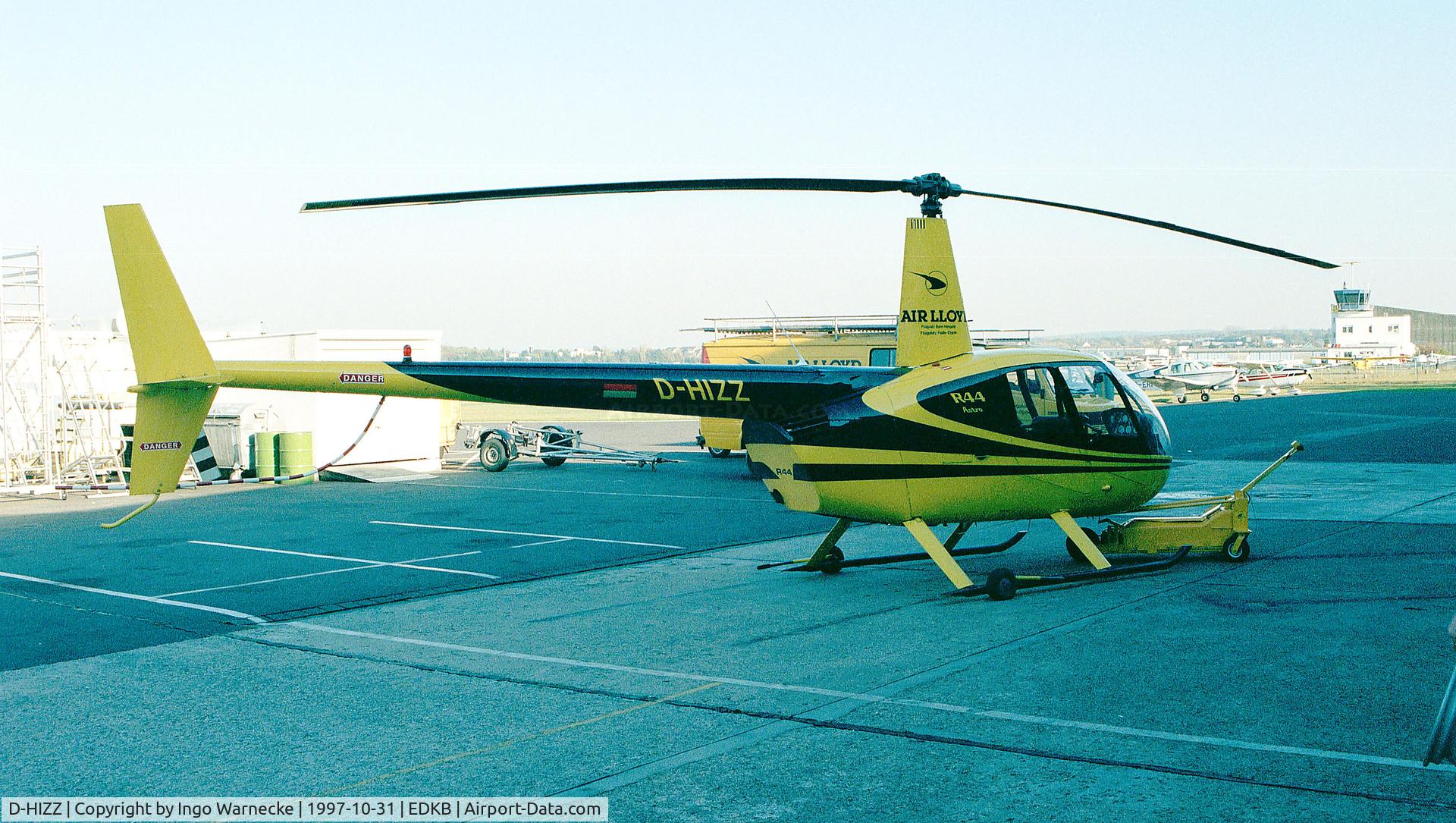 D-HIZZ, Robinson R44 Astro C/N 0109, Robinson R44 Astro of Air Lloyd at Bonn-Hangelar airfield