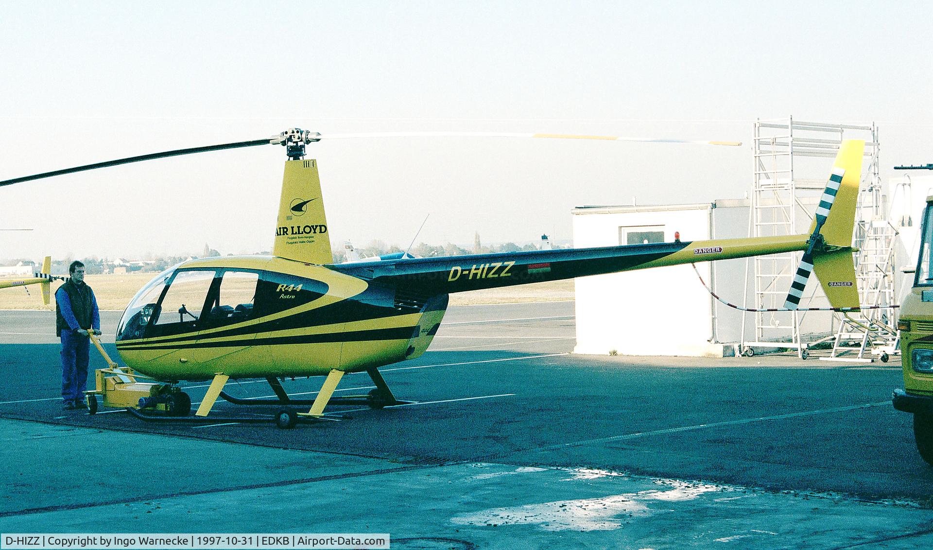 D-HIZZ, Robinson R44 Astro C/N 0109, Robinson R44 Astro of Air Lloyd at Bonn-Hangelar airfield