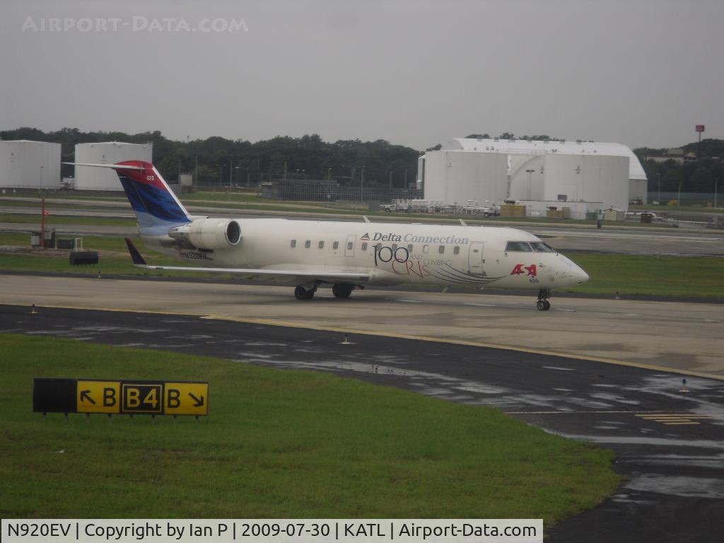 N920EV, 2003 Bombardier CRJ-200ER (CL-600-2B19) C/N 7810, 100th ASA CRJ at ATL