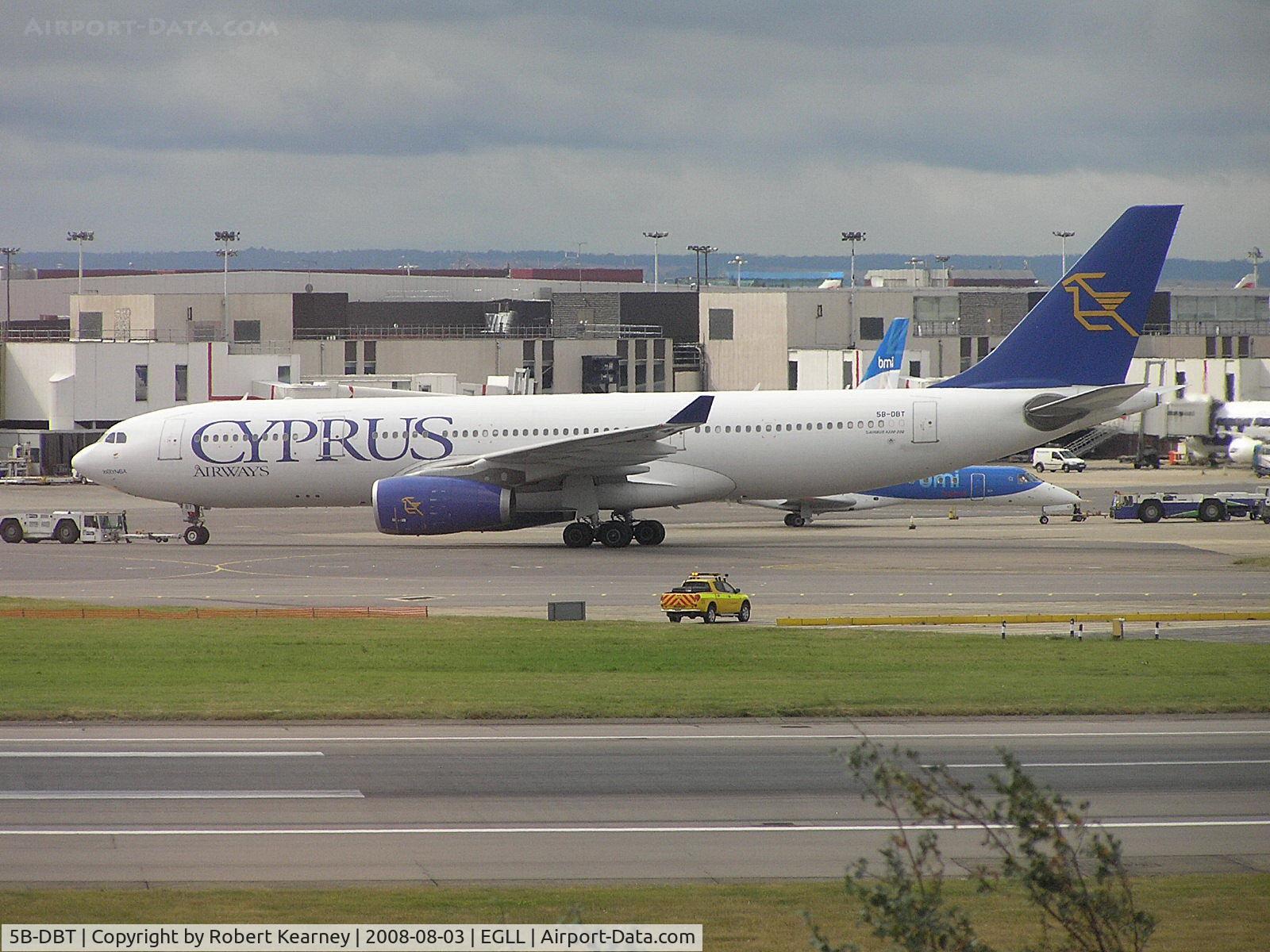 5B-DBT, 2003 Airbus A330-243 C/N 526, Cyprus pushing back