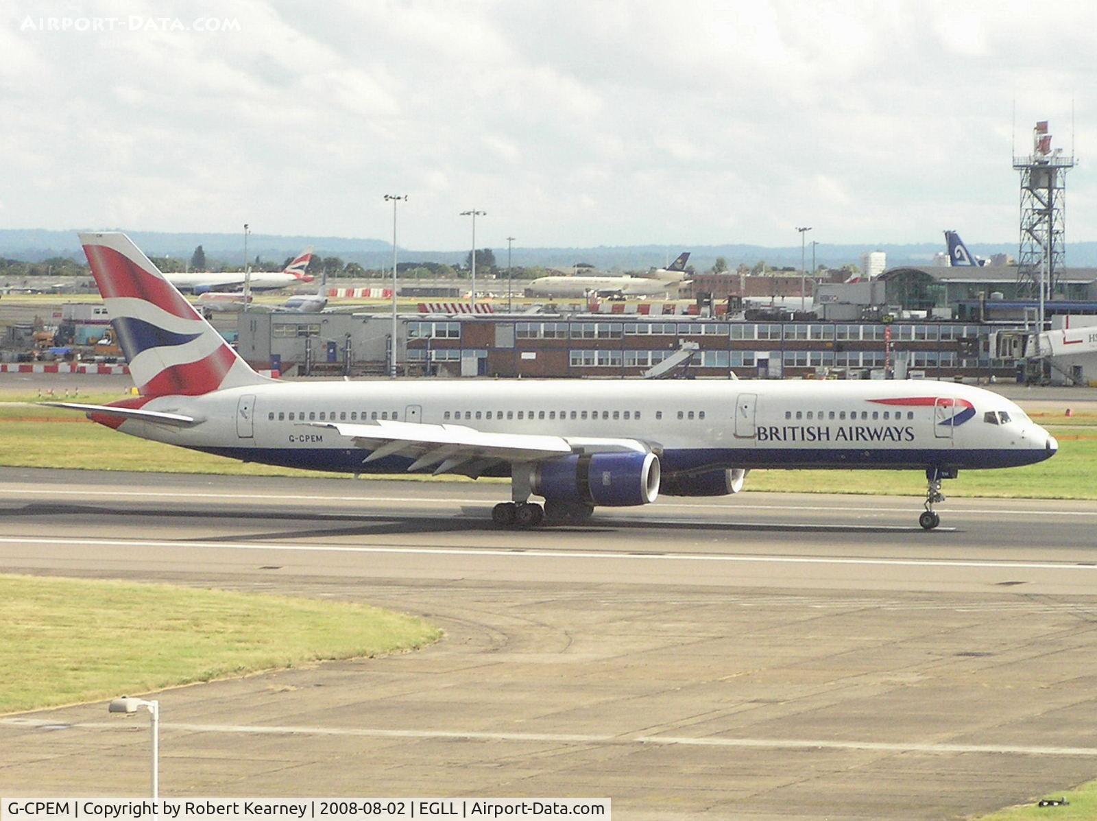 G-CPEM, 1997 Boeing 757-236 C/N 28665, BAW after touch-down