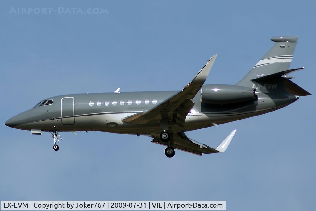 LX-EVM, 2008 Dassault Falcon 2000EX C/N 181, Private Falcon F2000LX
