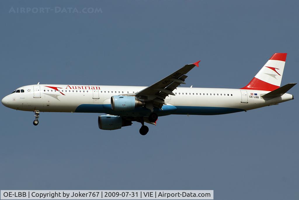 OE-LBB, 1995 Airbus A321-111 C/N 570, Austrian Airlines Airbus A321-111