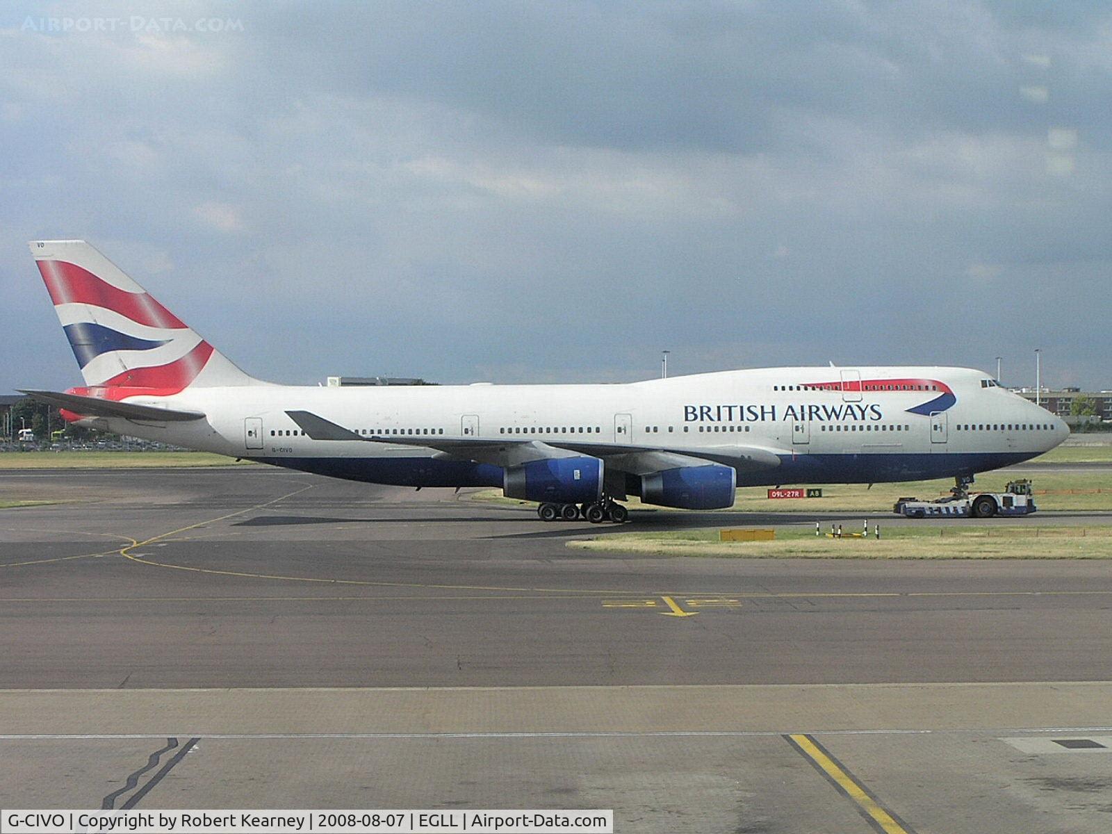 G-CIVO, 1997 Boeing 747-436 C/N 28849, BAW on tow