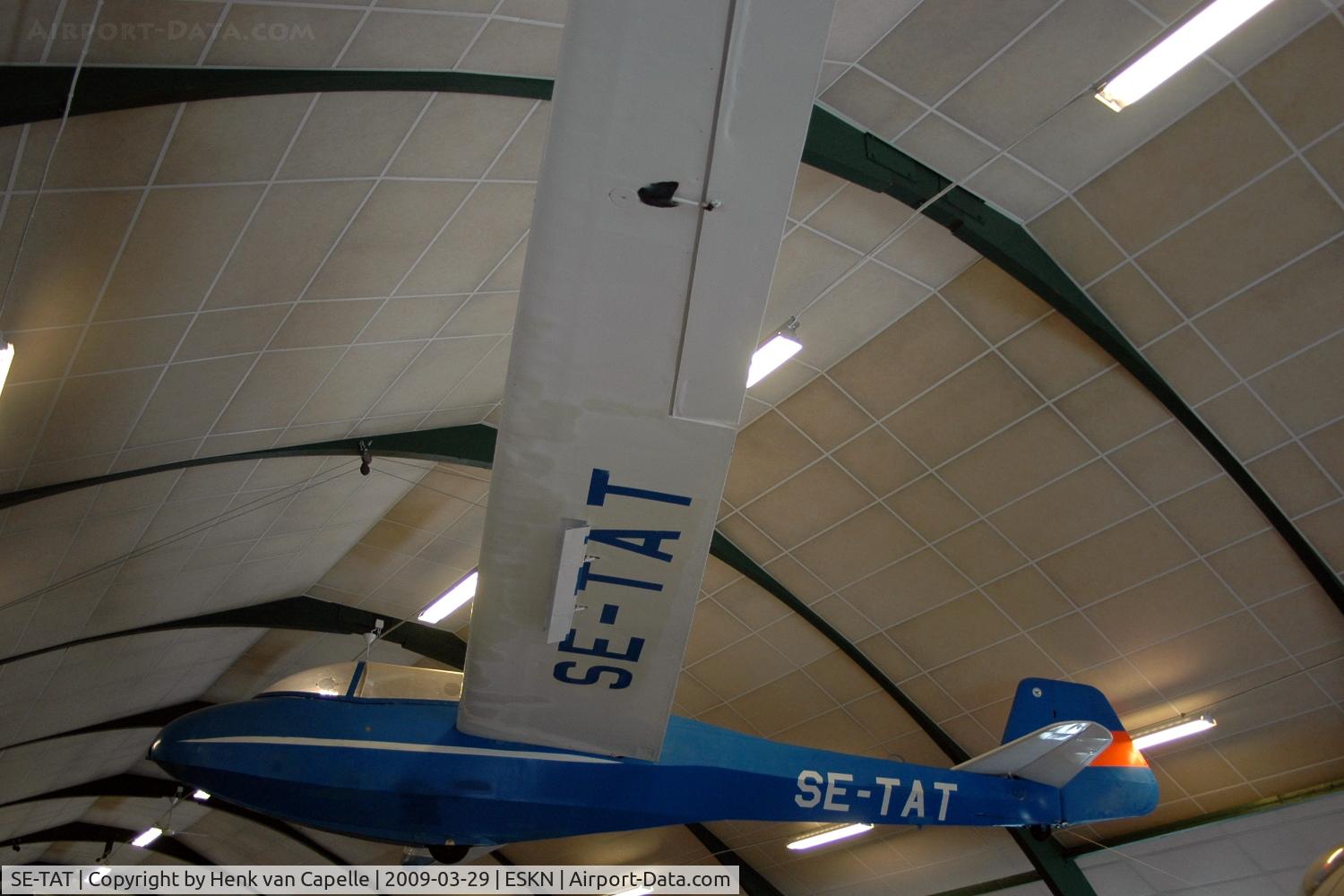 SE-TAT, 1961 Scheibe Bergfalke II/55 C/N 332, Bergfalke hanging from roof of the F11 museum at Skavsta airport.