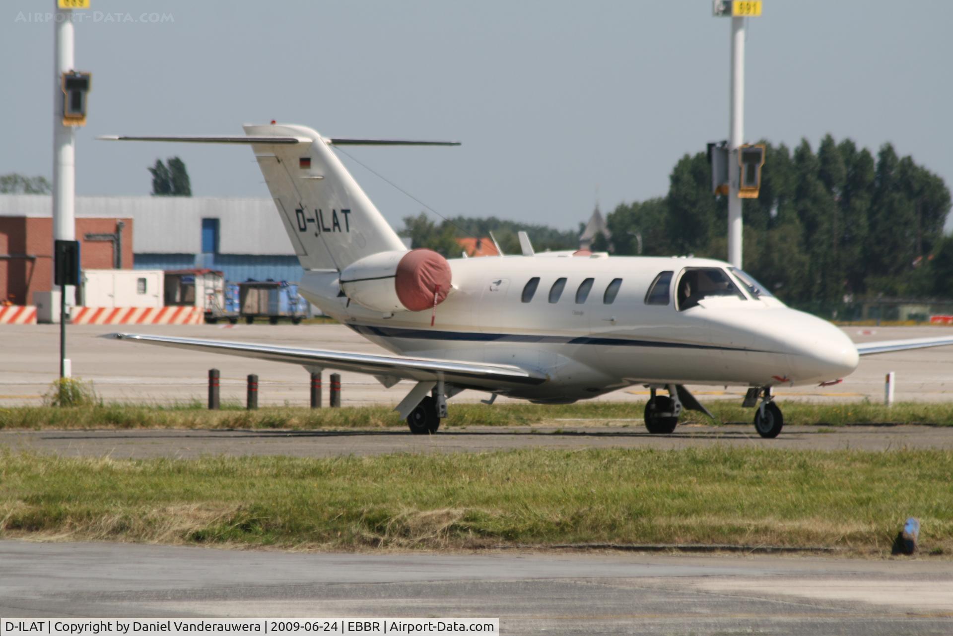 D-ILAT, 1997 Cessna 525 CitationJet C/N 525-0209, parked on General Aviation apron (Abelag)