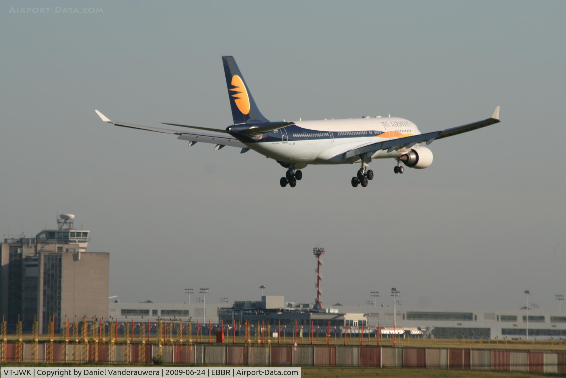 VT-JWK, 2007 Airbus A330-203 C/N 888, several seconds before landing on rwy 02
