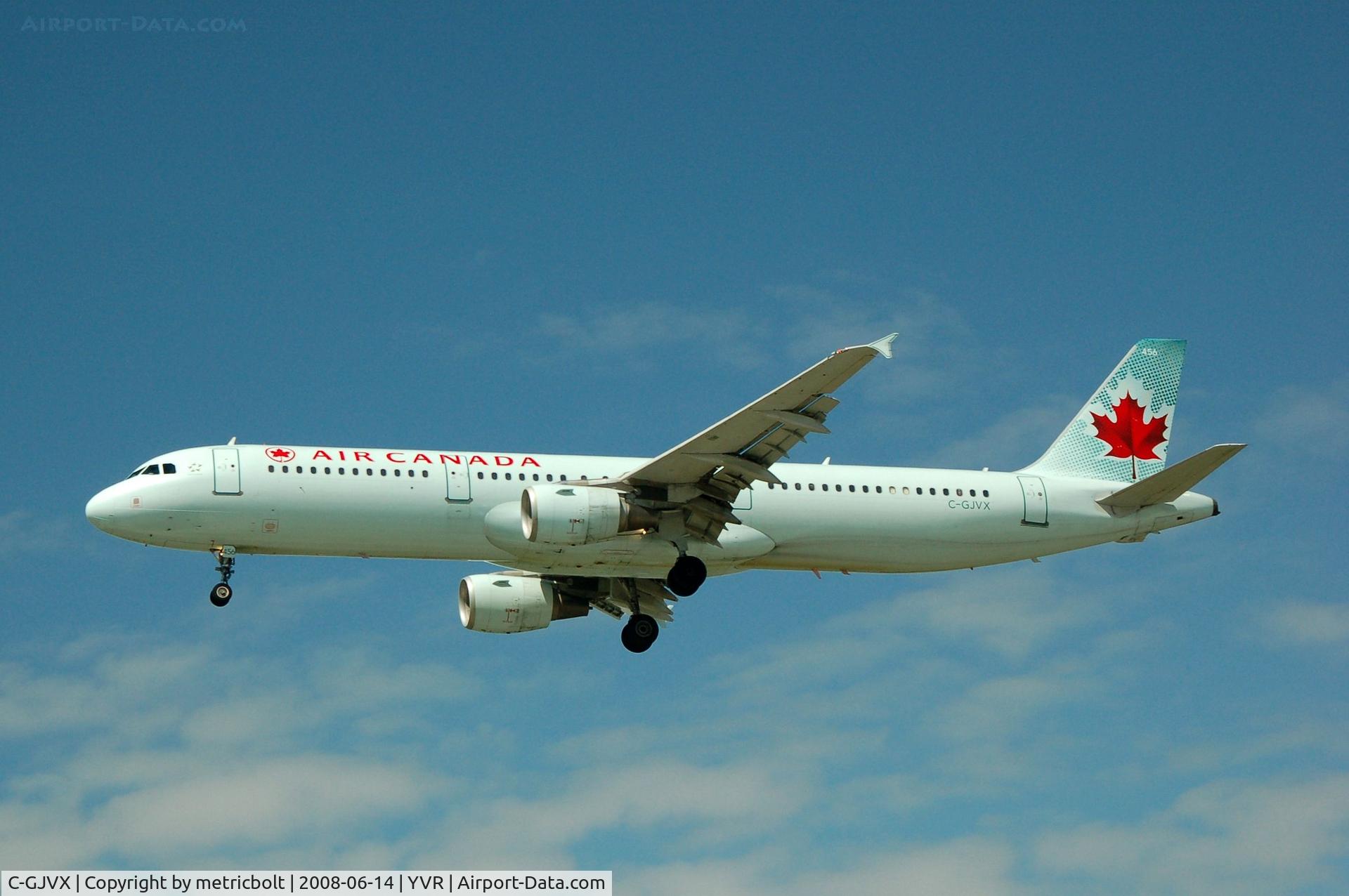 C-GJVX, 2002 Airbus A321-211 C/N 1726, Landing at YVR