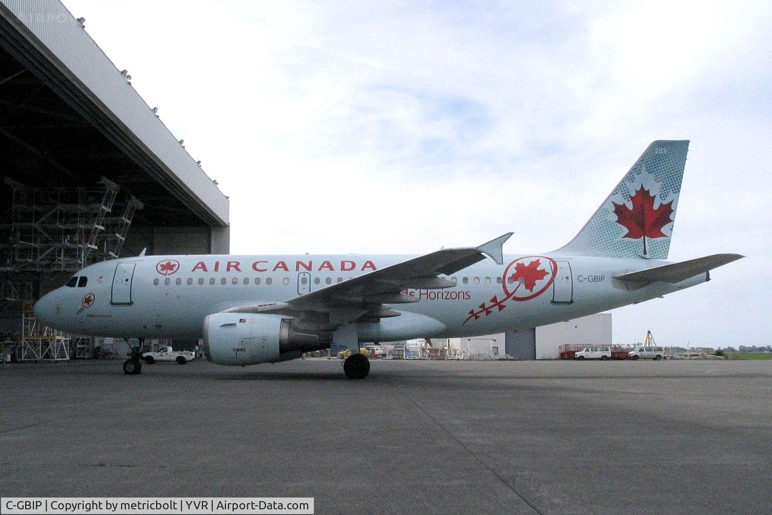C-GBIP, 1998 Airbus A319-114 C/N 546, At YVR
