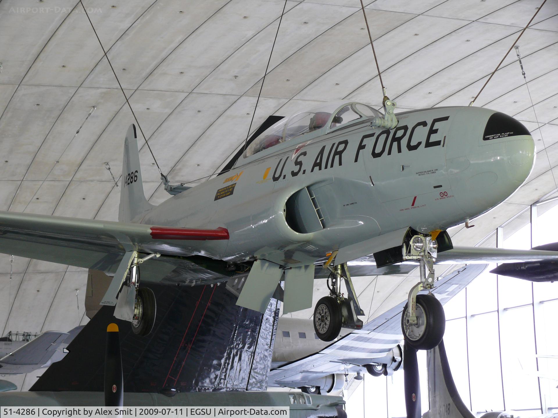 51-4286, 1951 Lockheed T-33A Shooting Star C/N 580-5581, Lockheed T-33A T-Bird 51-4286 US Air Force in the American Air Museum