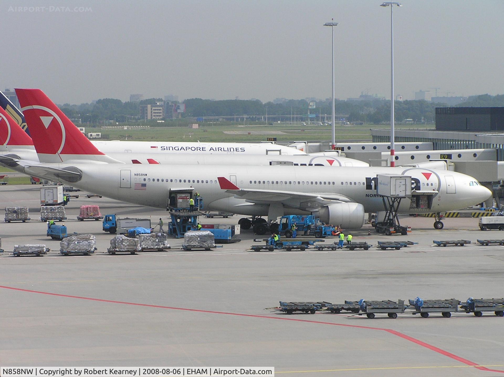 N858NW, 2006 Airbus A330-223 C/N 0718, NWA on stand
