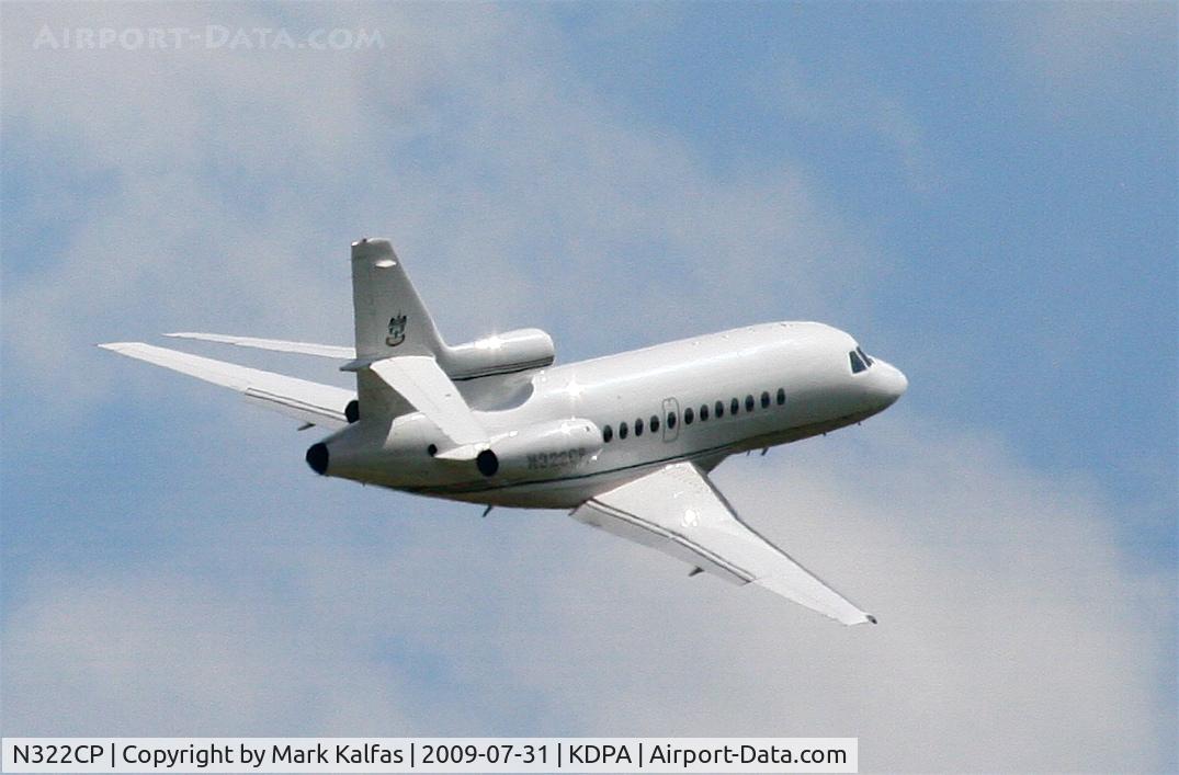 N322CP, 1993 Dassault Falcon 900B C/N 134, Gallagher Enterprises Falcon 900, N322CP departing KDPA 20R for Denver KAPA.