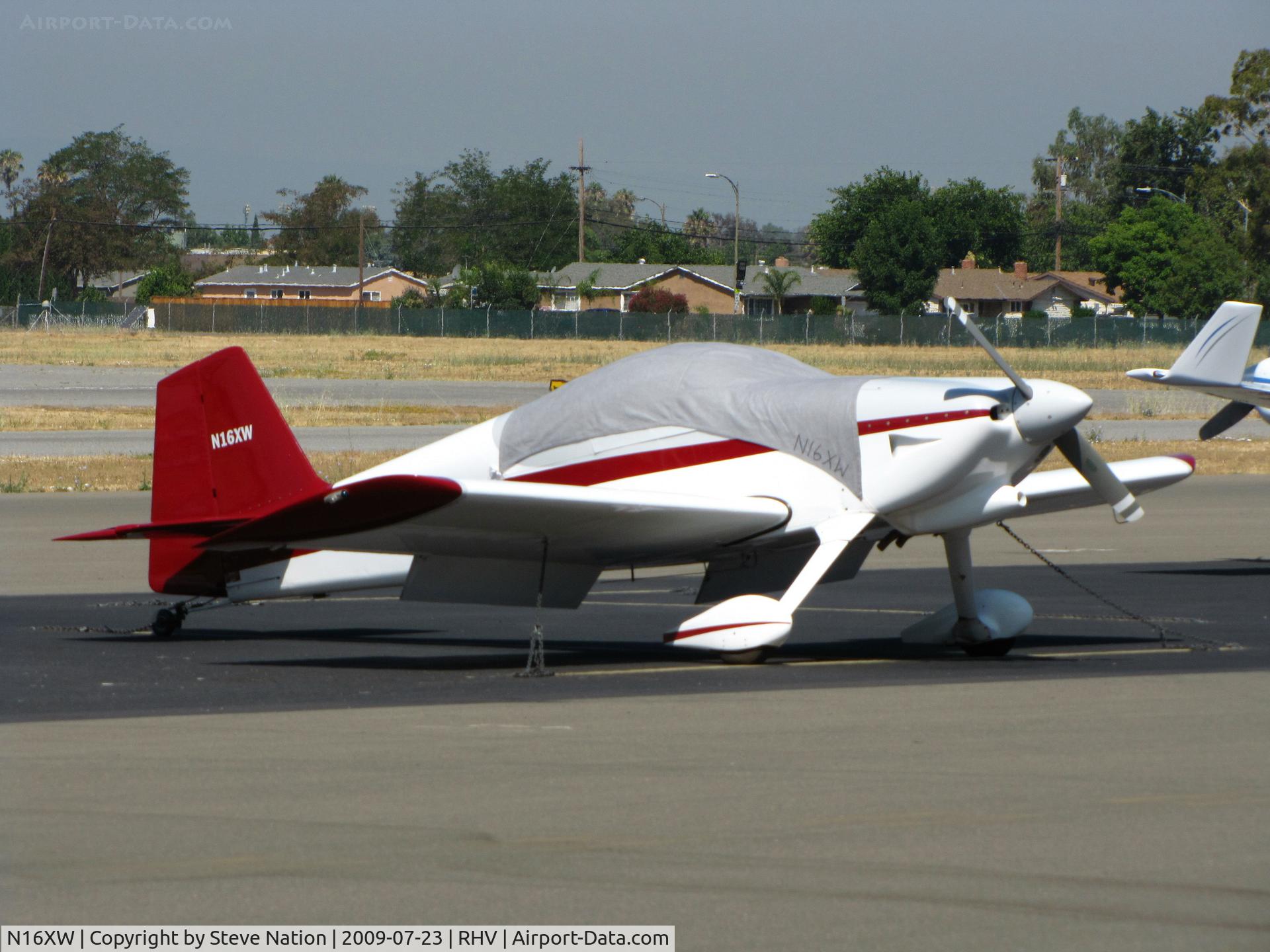 N16XW, 1991 Vans RV-6 C/N 20037, 1991 Johnson Scott RV-6 with cover @ Reid-Hillview (San Jose), CA