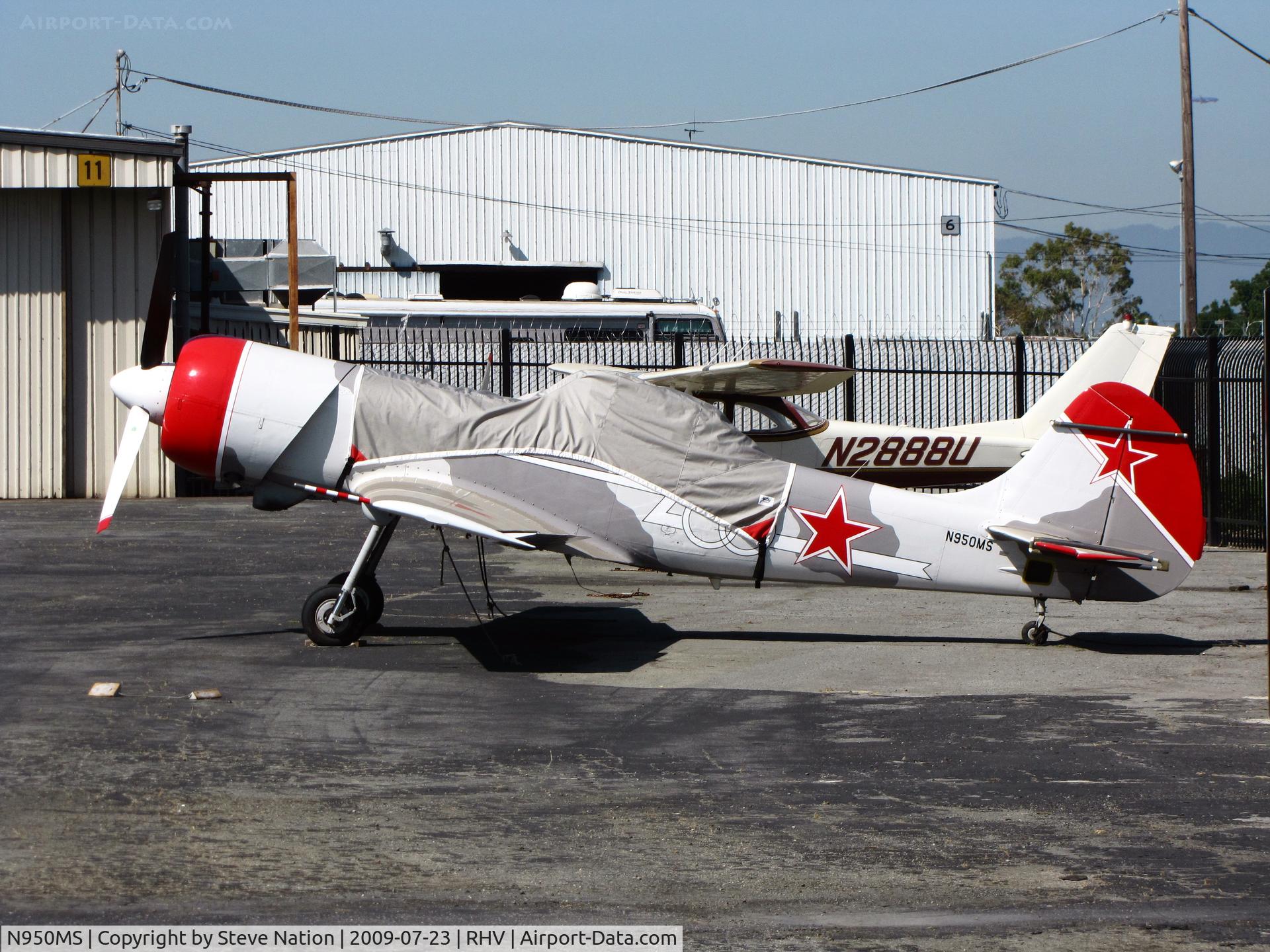 N950MS, 1979 Yakovlev Yak-50 C/N 791507, 1979 Yakovlev YAK-50 with cover @ Reid-Hillview (San Jose), CA