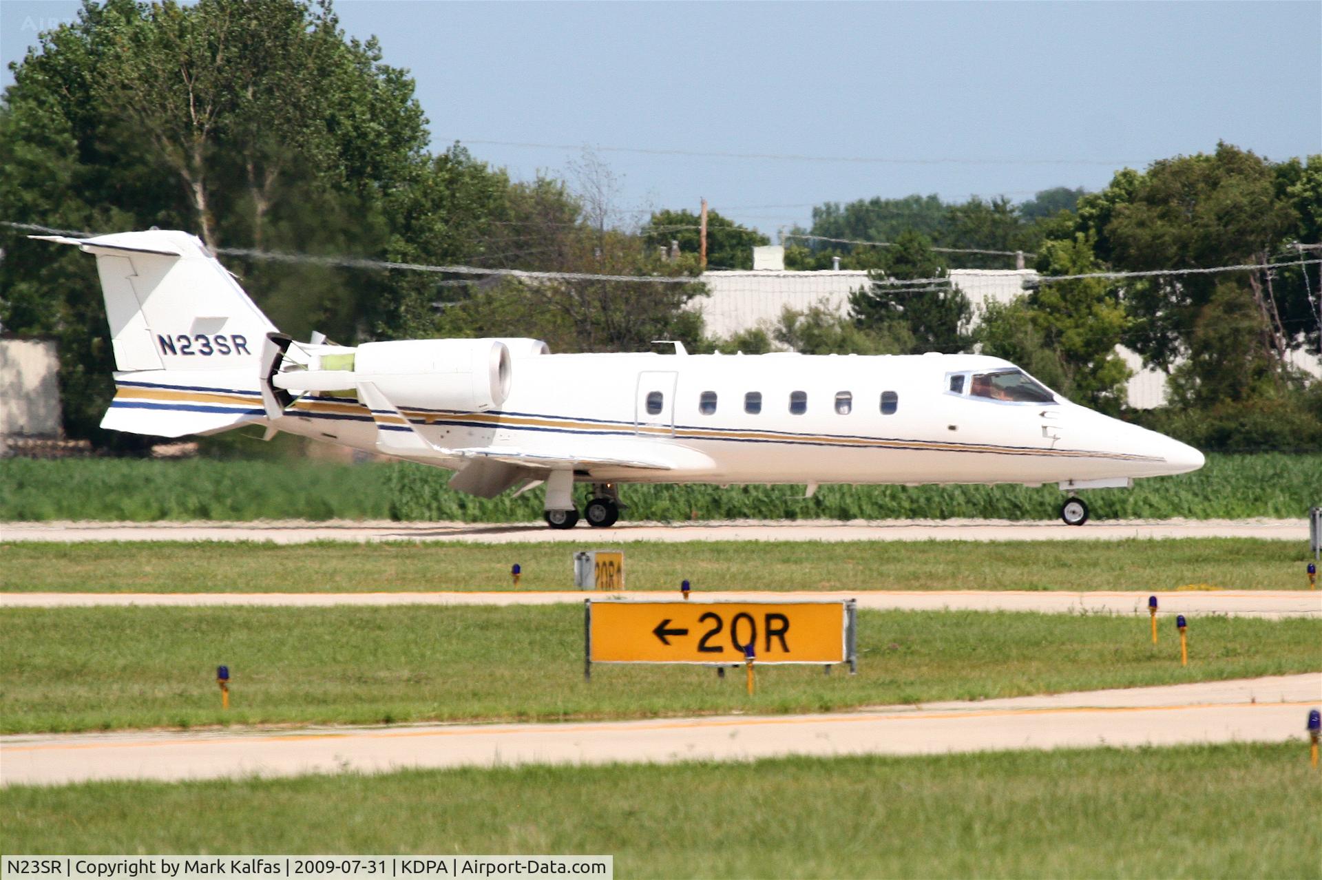 N23SR, 2001 Learjet Inc 60 C/N 229, Sears Roebuck Learjet 60, N23SR arriving KDPA RWY 20R from KPIT.