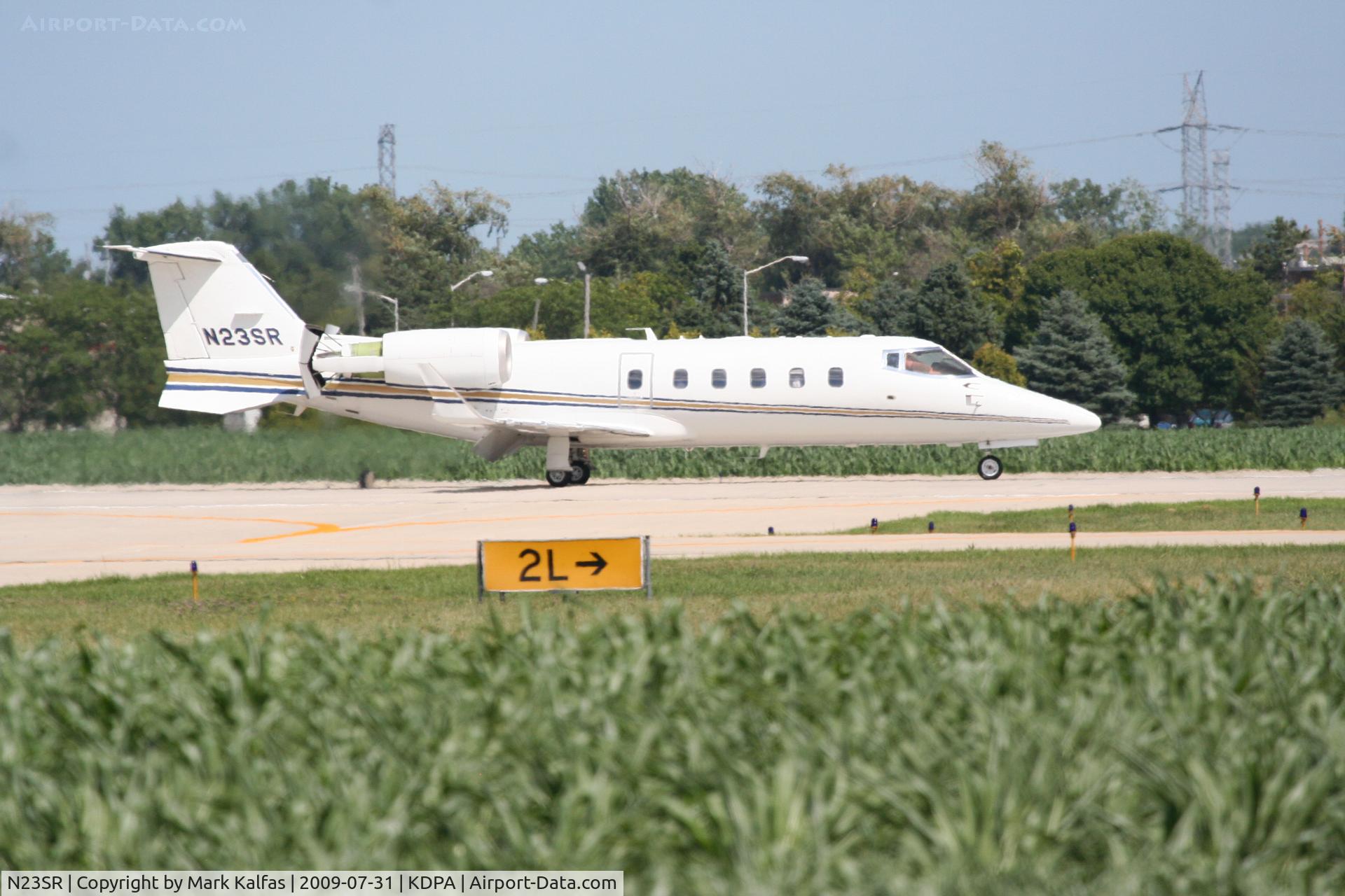 N23SR, 2001 Learjet Inc 60 C/N 229, Sears Roebuck Learjet 60, N23SR arriving KDPA RWY 20R from KPIT.