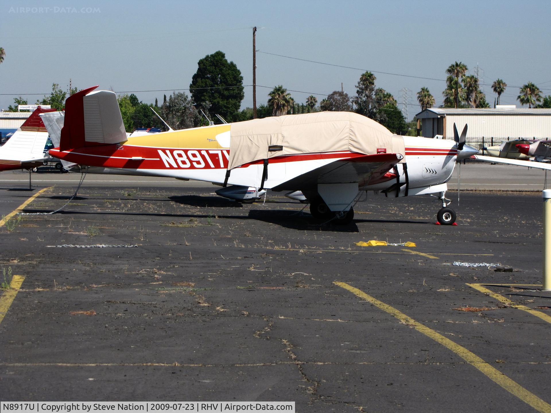 N8917U, 1965 Beech S35 Bonanza C/N D-7910, 1965 Beech S35 Bonanza with cover @ Reid-Hillview (San Jose), CA