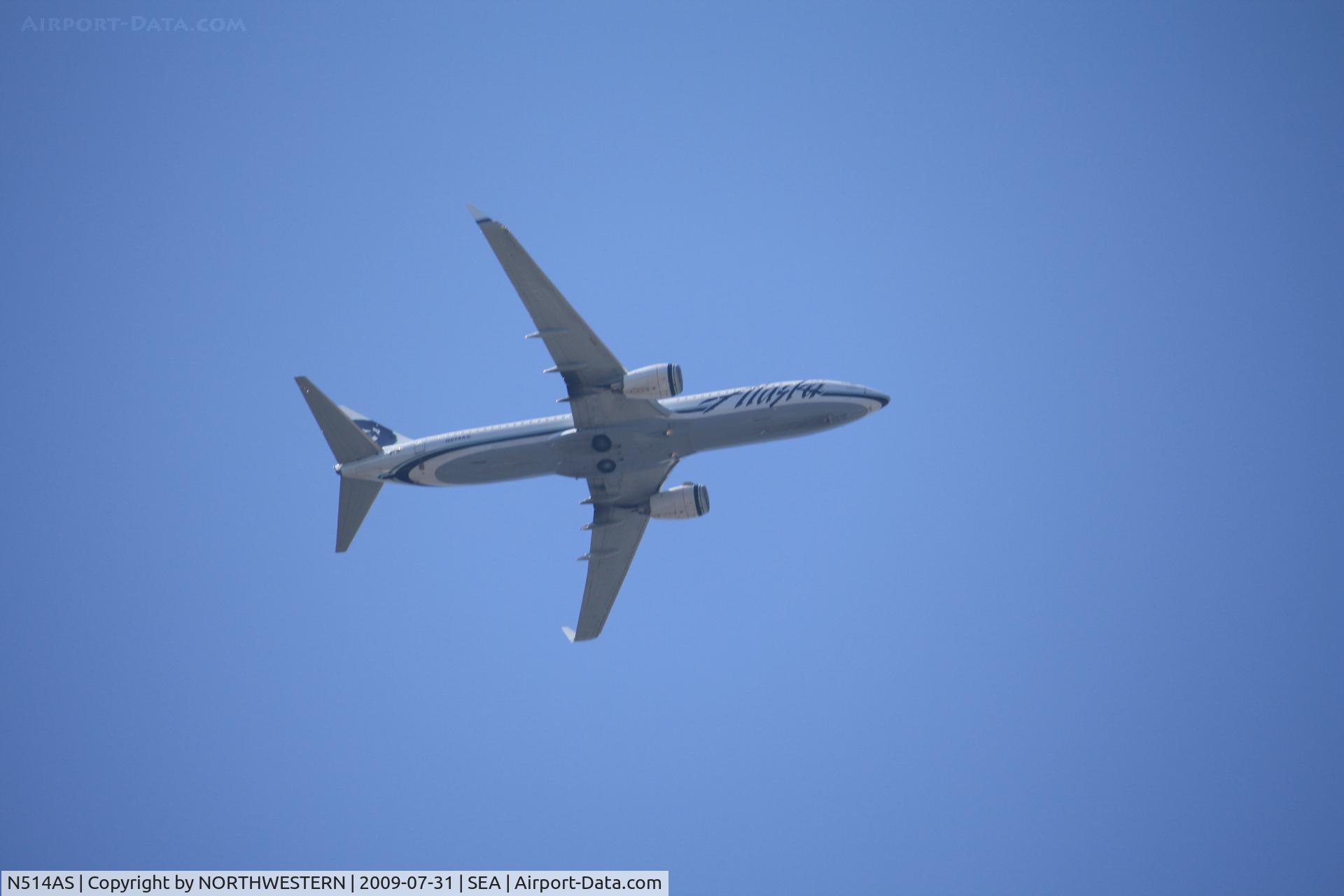 N514AS, 2008 Boeing 737-890 C/N 35193, SEATTLE -ANCHORAGE