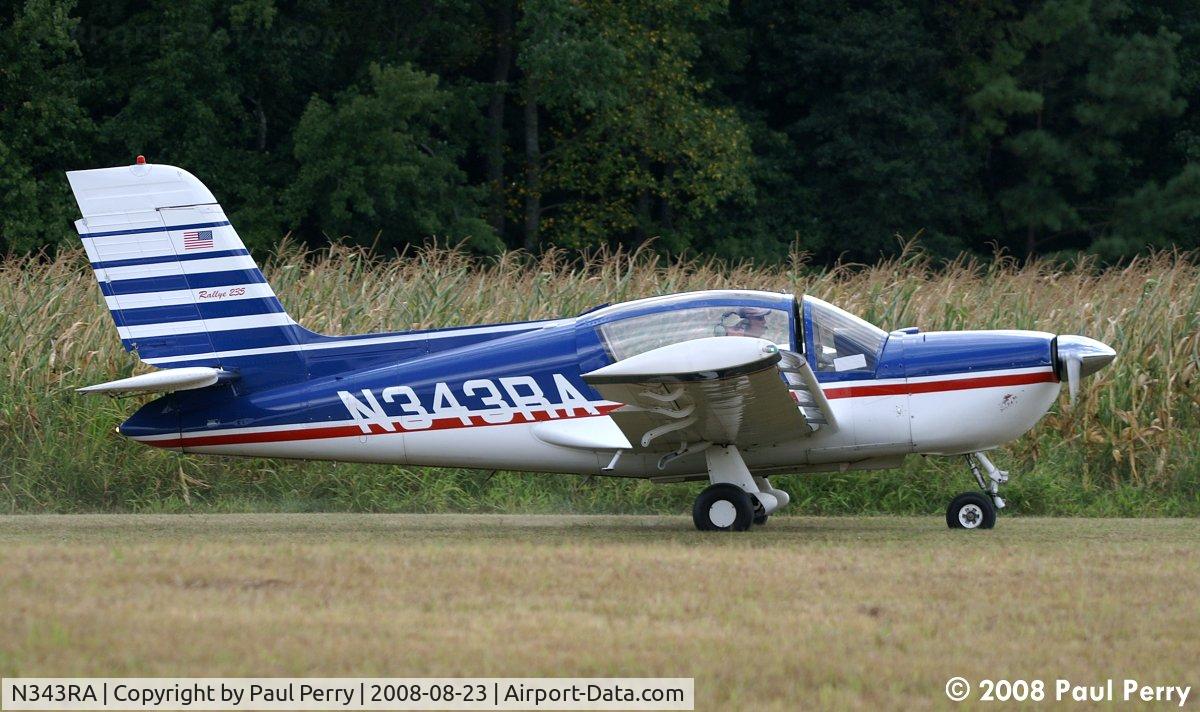 N343RA, 1978 Socata Rallye 235E Gabier Gabier C/N 13120, Back-taxiing on the grass