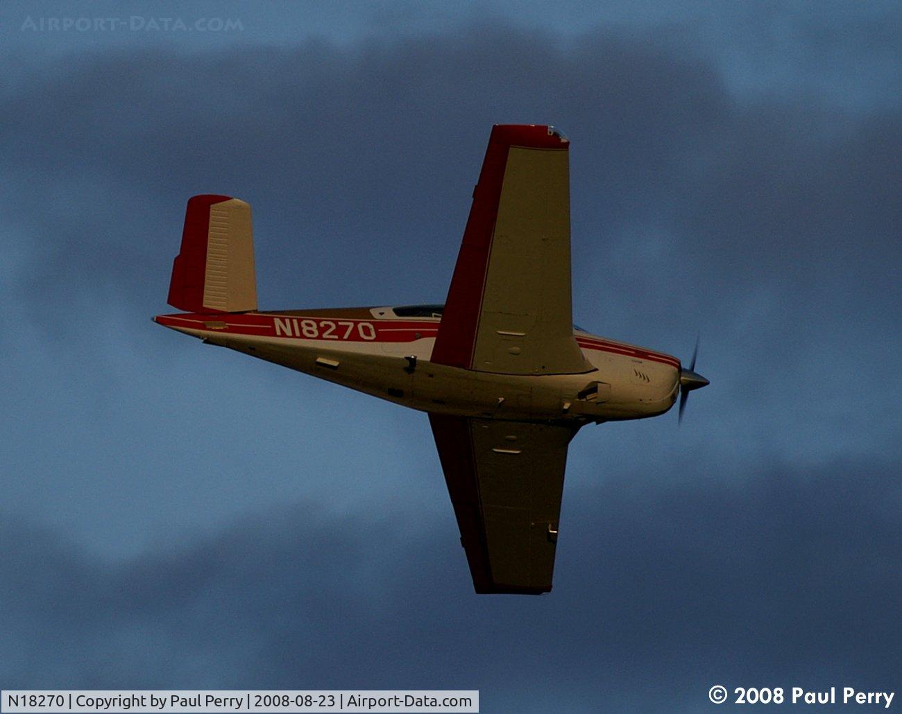 N18270, 1977 Beech V35B Bonanza C/N D-10029, Late afternoon, leaving the area