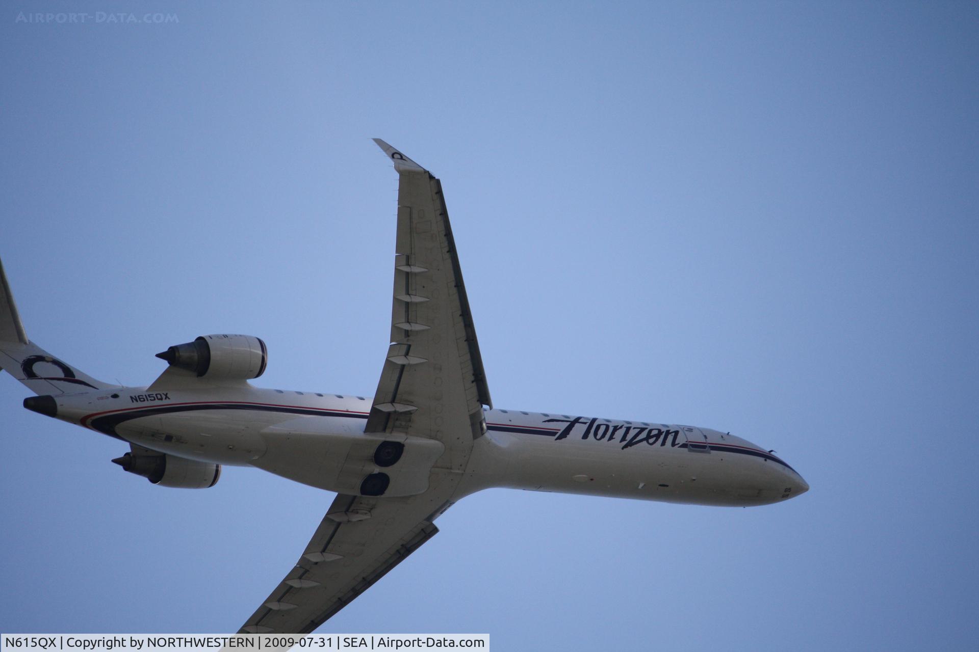 N615QX, 2002 Bombardier CRJ-701 (CL-600-2C10) Regional Jet C/N 10065, SEATTLE-VANCOUVER