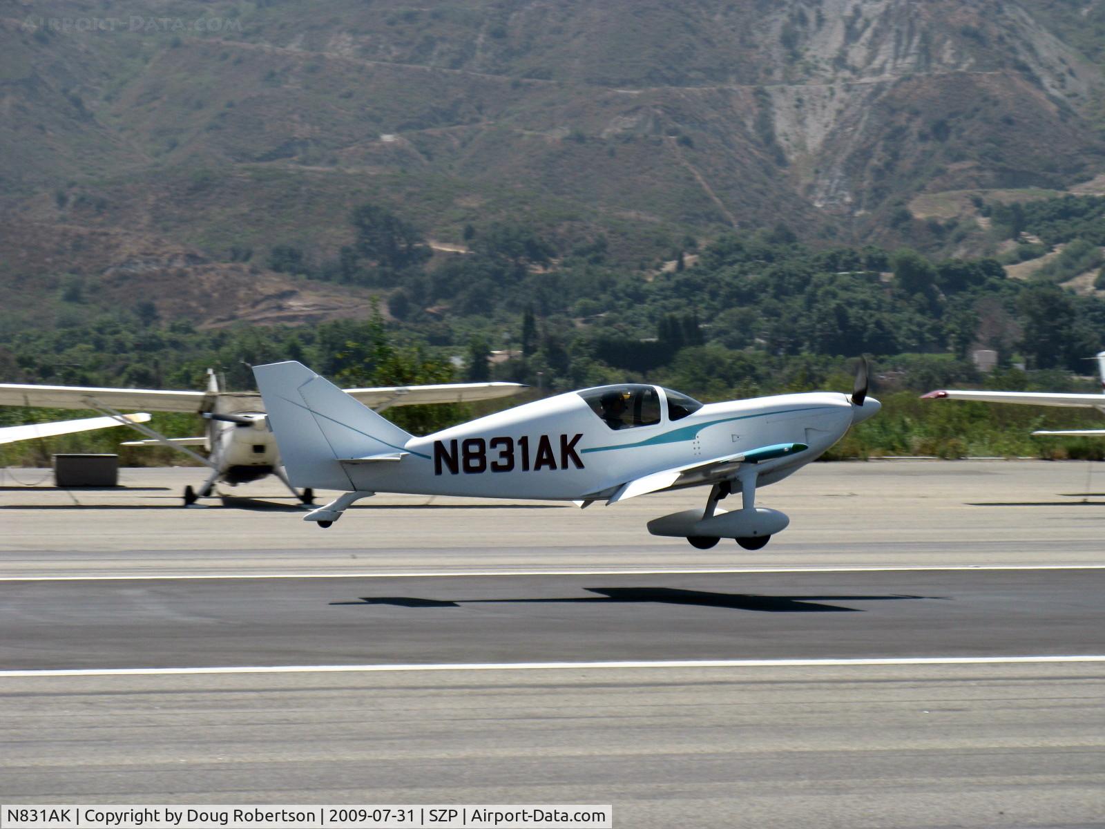 N831AK, 1994 Stoddard-Hamilton Glasair I C/N 772, 1994 Voss GLASAIR I, Lycoming O-320, near touchdown Rwy 22