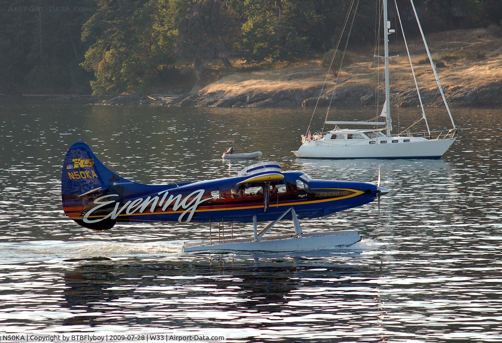 N50KA, 1956 De Havilland Canada DHC-3 Otter C/N 221, taxiing out for takeoff from Friday Harbor, WA