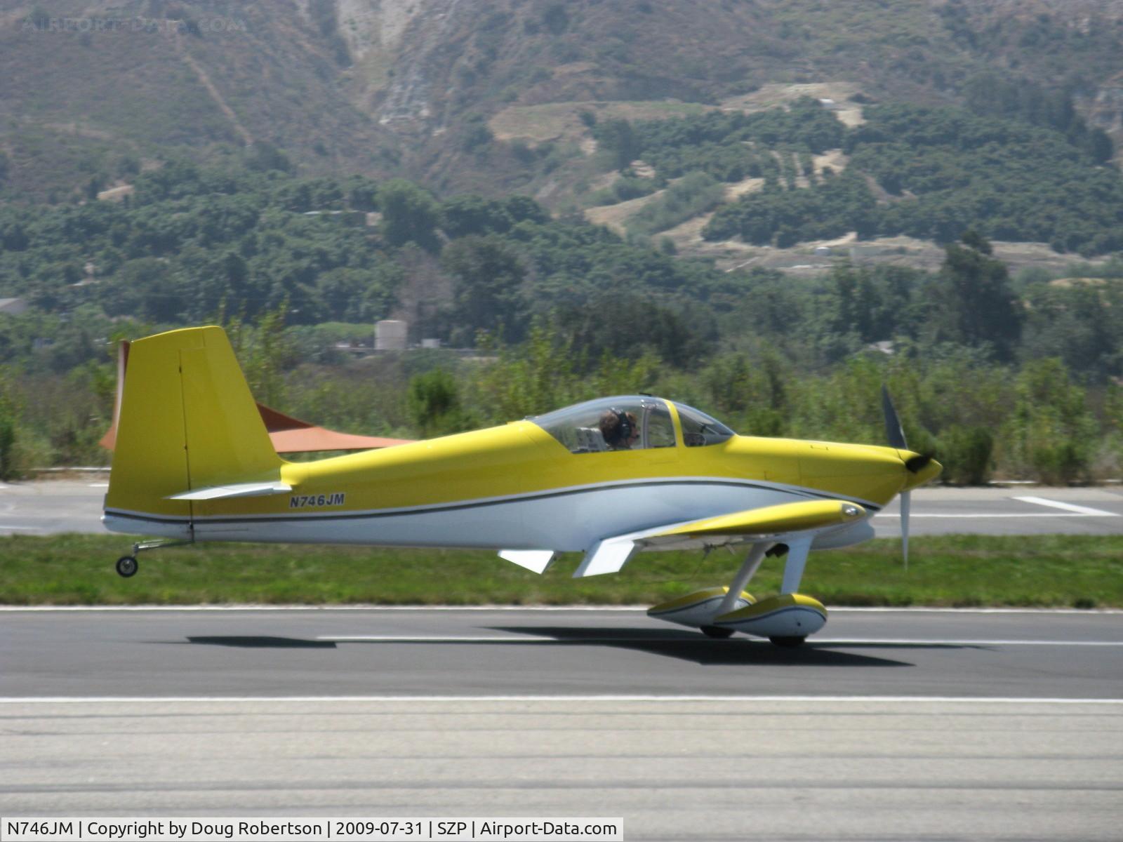 N746JM, 2007 Vans RV-7 C/N 71695, 2007 Malherbe/Malherbe VAN's RV-7, landing roll Rwy 22