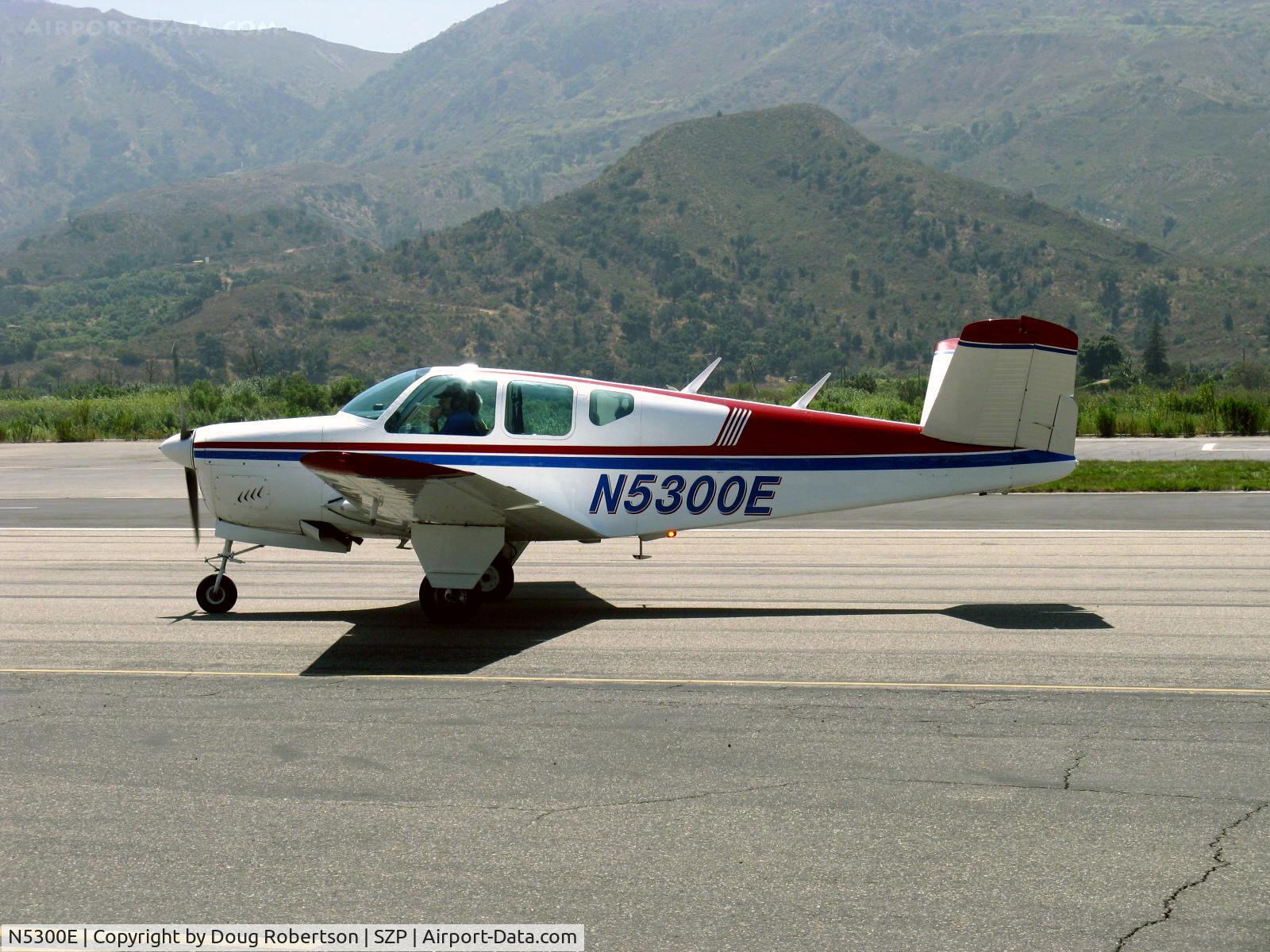 N5300E, 1958 Beech K35 Bonanza C/N D-5765, 1958 Beech K35 BONANZA, Continental IO-470-C 250 Hp, K35 first Bonanza with 50 gallons fuel, taxi back