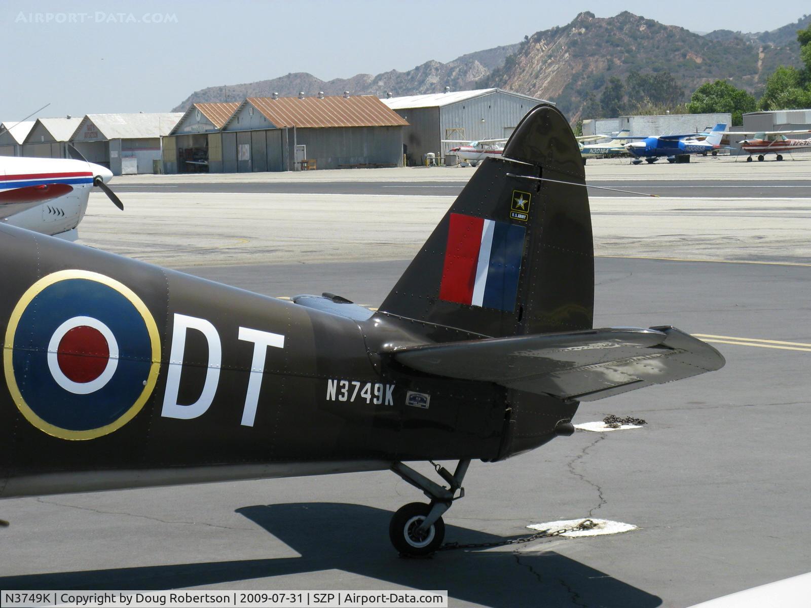 N3749K, 1946 Globe GC-1B Swift C/N 1442, 1946 Globe GC-1B SWIFT, Continental C125  125 Hp listed, tail art