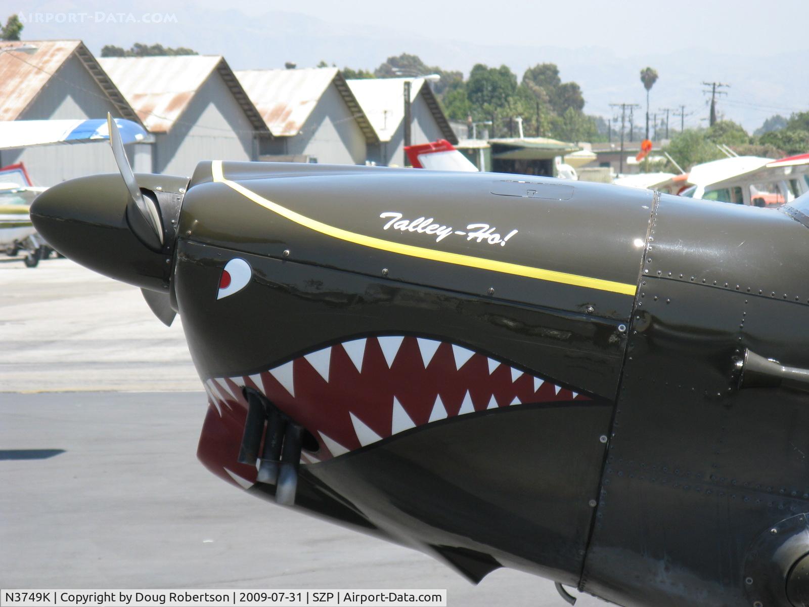 N3749K, 1946 Globe GC-1B Swift C/N 1442, 1946 Globe GC-1B SWIFT, Continental C125  125 Hp listed, cowl art