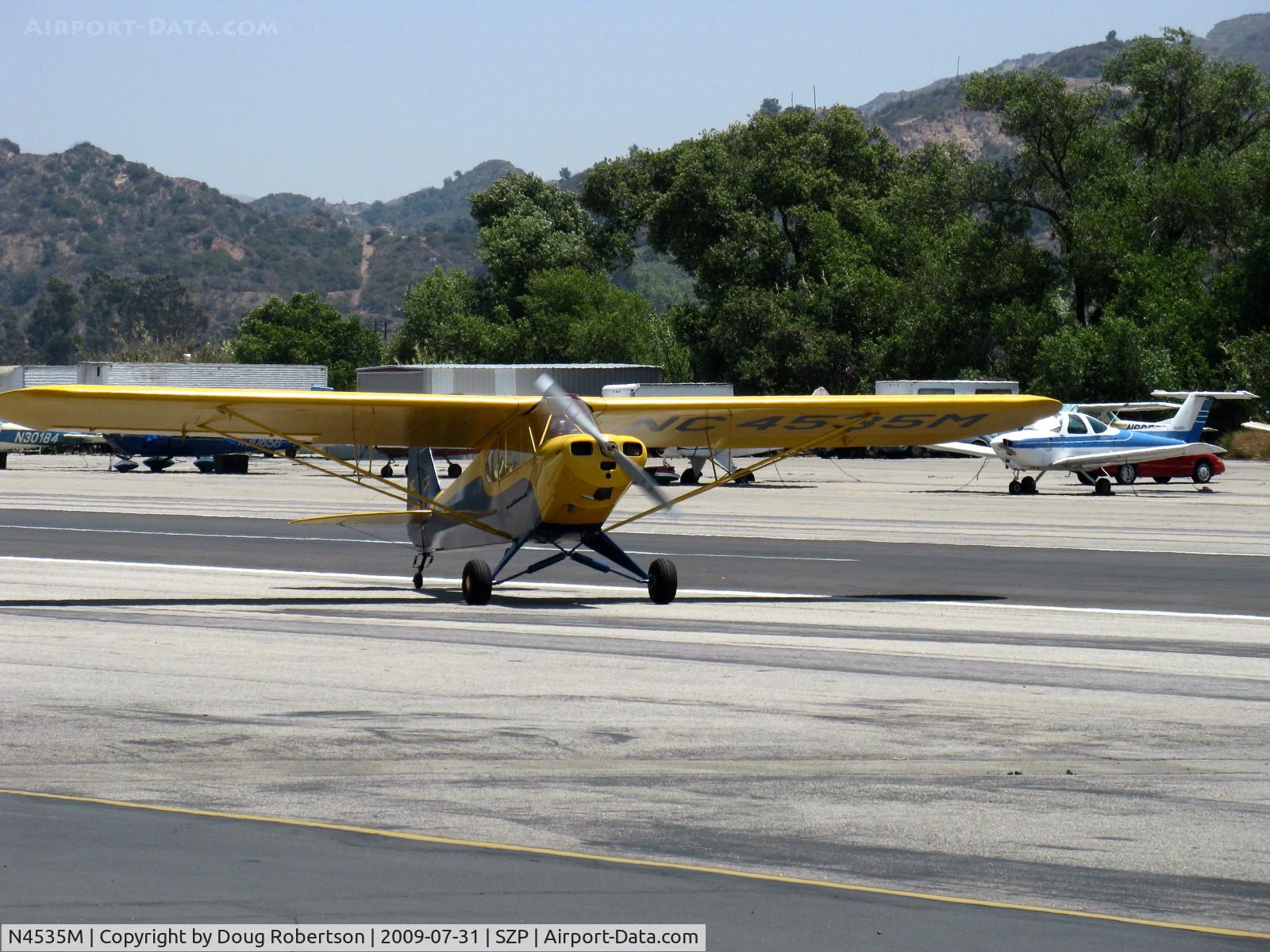 N4535M, 1947 Piper PA-11 Cub Special C/N 11-39, 1947 Piper PA-11-65 CUB SPECIAL, Continental A&C-65 65 Hp, taxi off Rwy 22