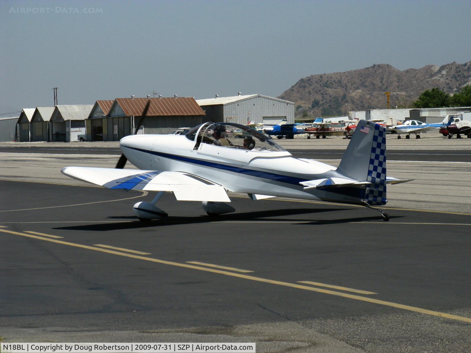 N18BL, 2007 Vans RV-8 C/N 82170, 2007 Bertz VAN's RV-8, Lycoming IO-360 180 Hp, taxi