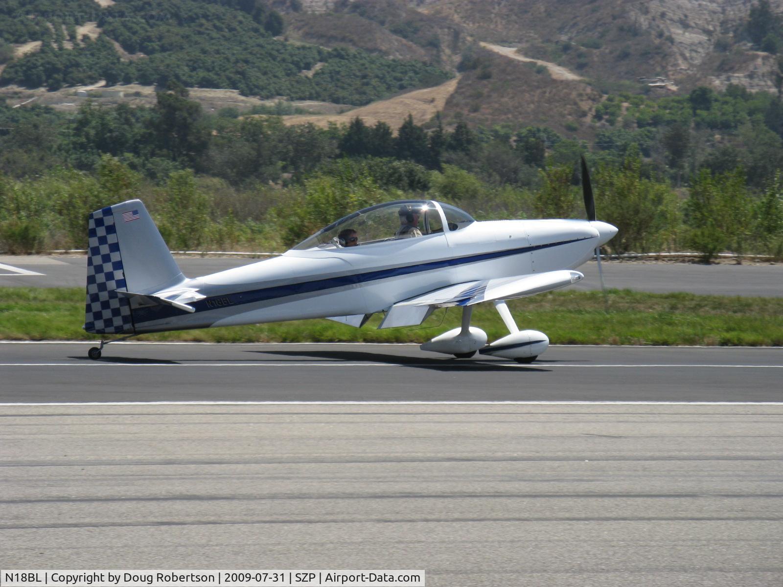 N18BL, 2007 Vans RV-8 C/N 82170, 2007 Bertz VAN's RV-8, Lycoming IO-360 180 Hp, landing roll Rwy 22