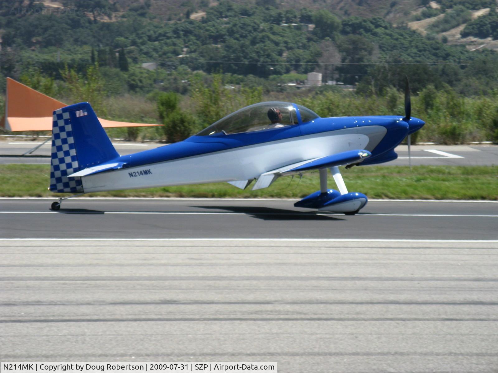 N214MK, 2007 Vans RV-8 C/N 81855, 2007 Margheritis VAN's RV-8, Lycoming O-360-B1A 180 Hp, landing roll Rwy 22