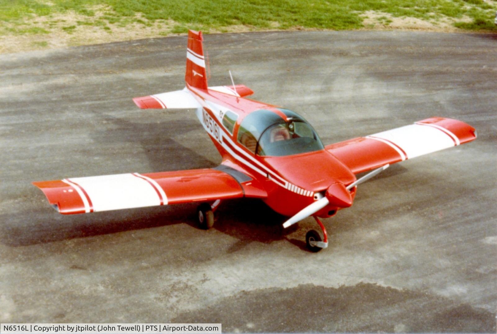 N6516L, 1973 Grumman American AA-1B Trainer C/N AA1B-0316, This aircraft had been wrecked.  I bought it and rebuilt it in 1976.