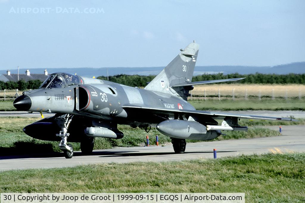 30, Dassault Super Etendard C/N 30, With Operation Trident (Allied Force) mission markings.