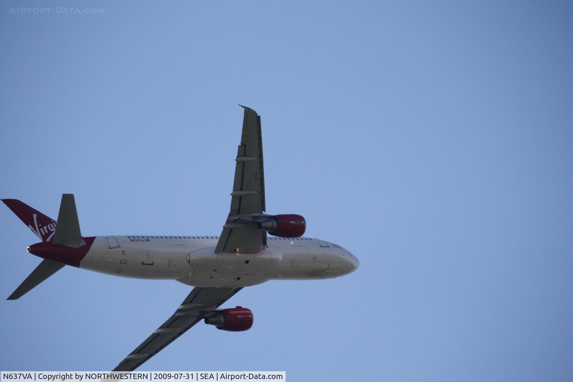 N637VA, 2008 Airbus A320-214 C/N 3465, SEATTLE-LOS ANGELES