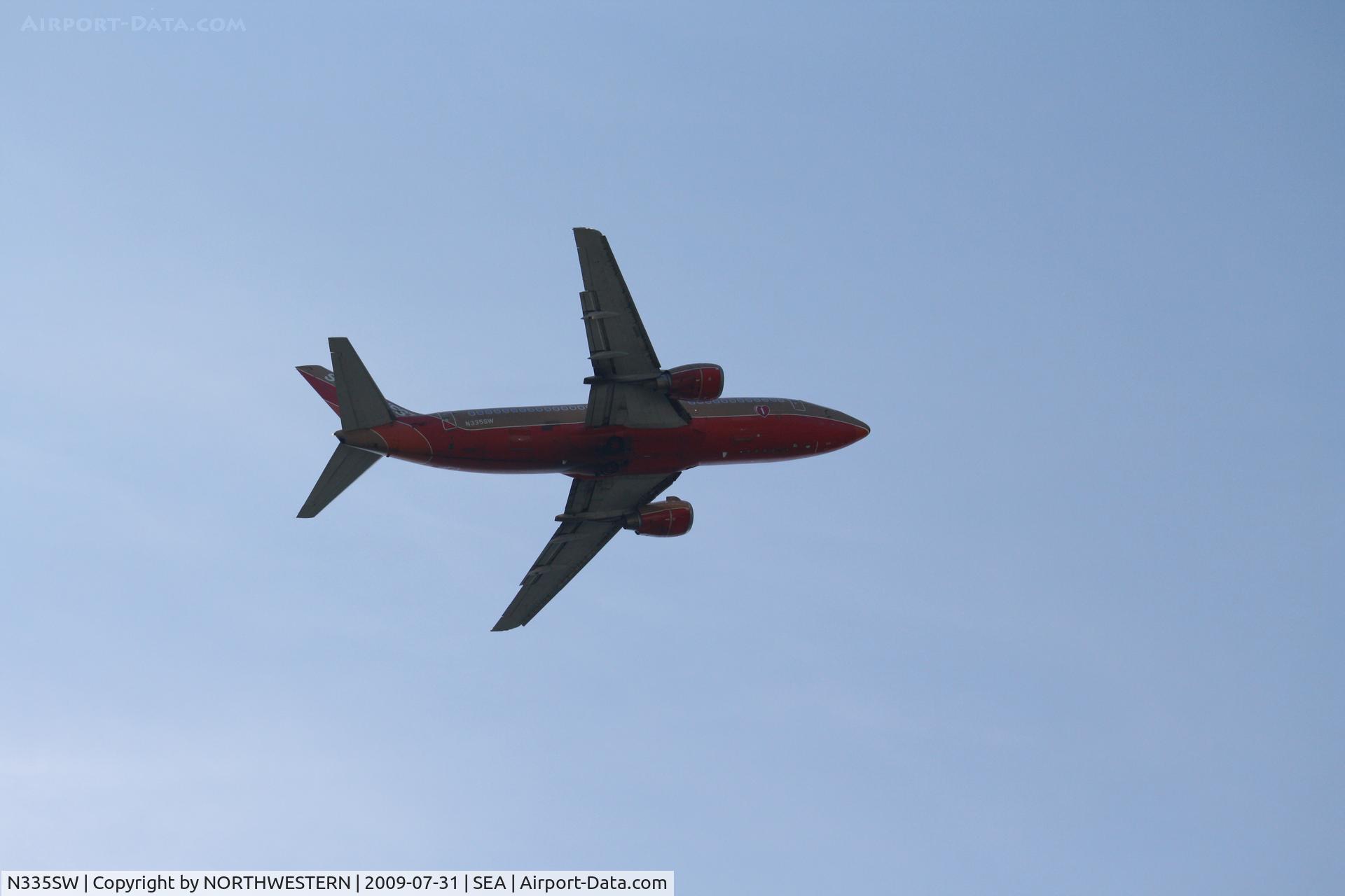 N335SW, 1988 Boeing 737-3H4 C/N 23939, SEATTLE-LOS ANGELES
