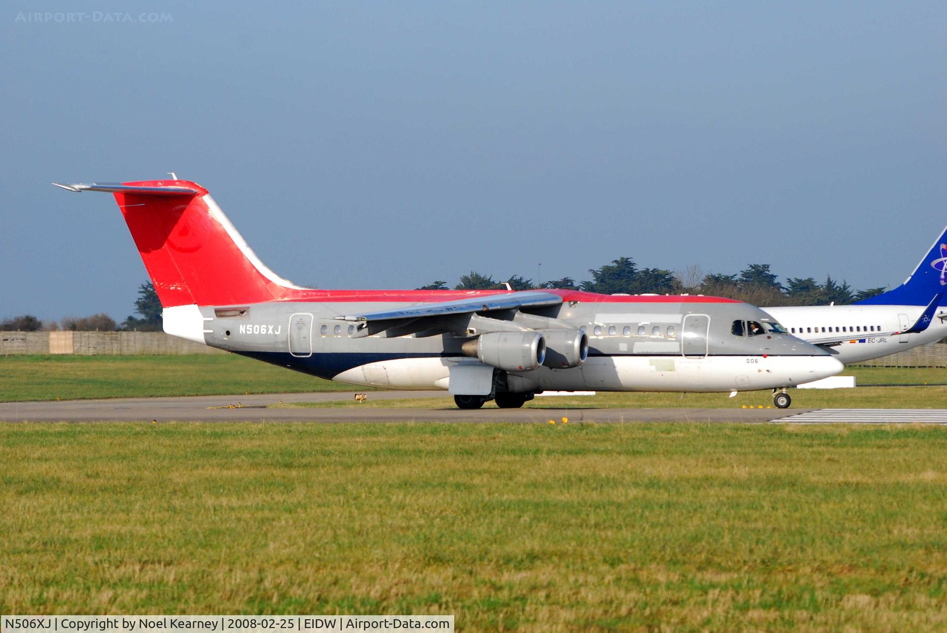 N506XJ, 1997 British Aerospace Avro 146-RJ85A C/N E2314, Departing off Rwy 10