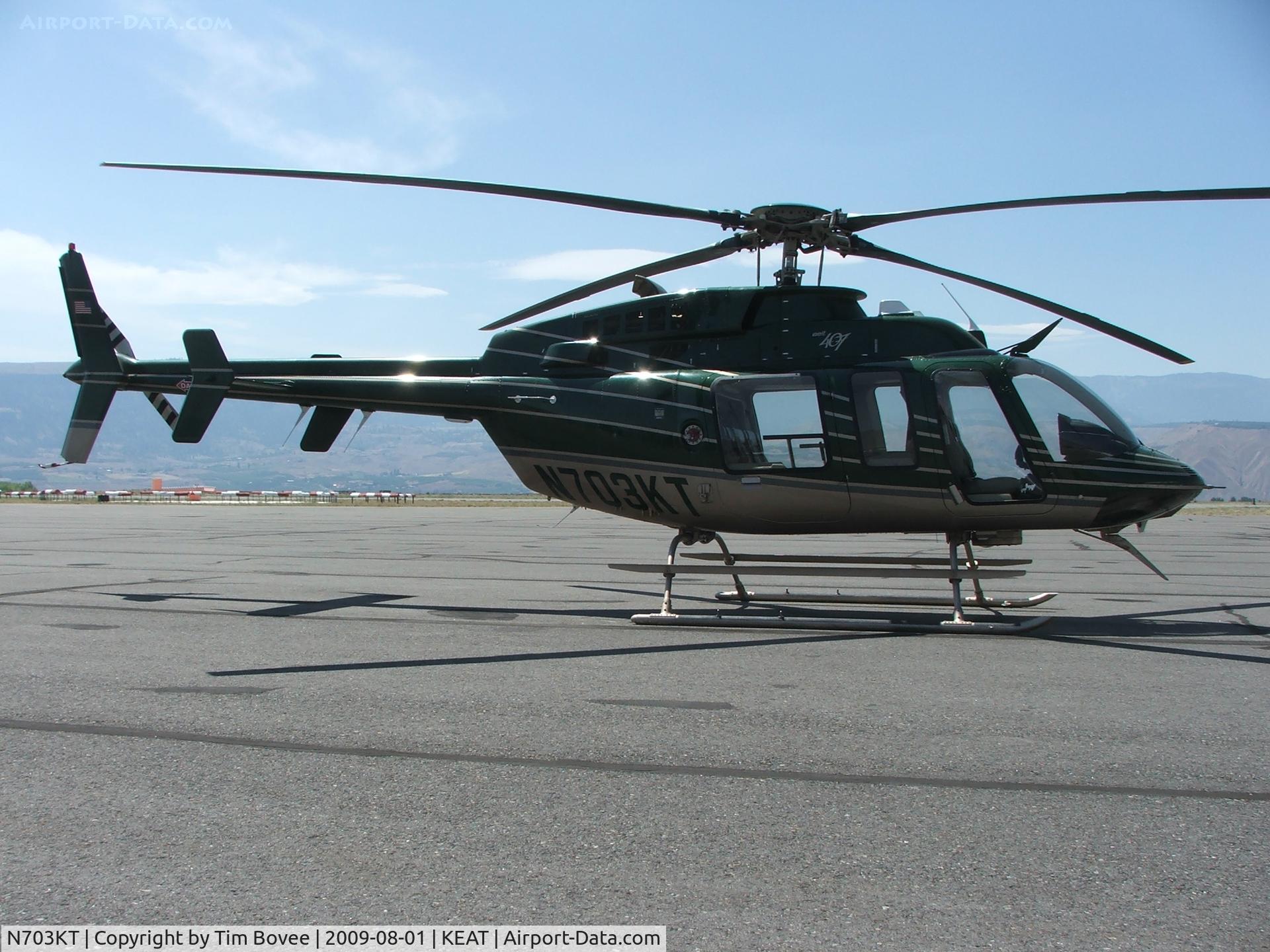 N703KT, 2004 Bell 407 C/N 53619, On the ramp at Wings of Wenatchee