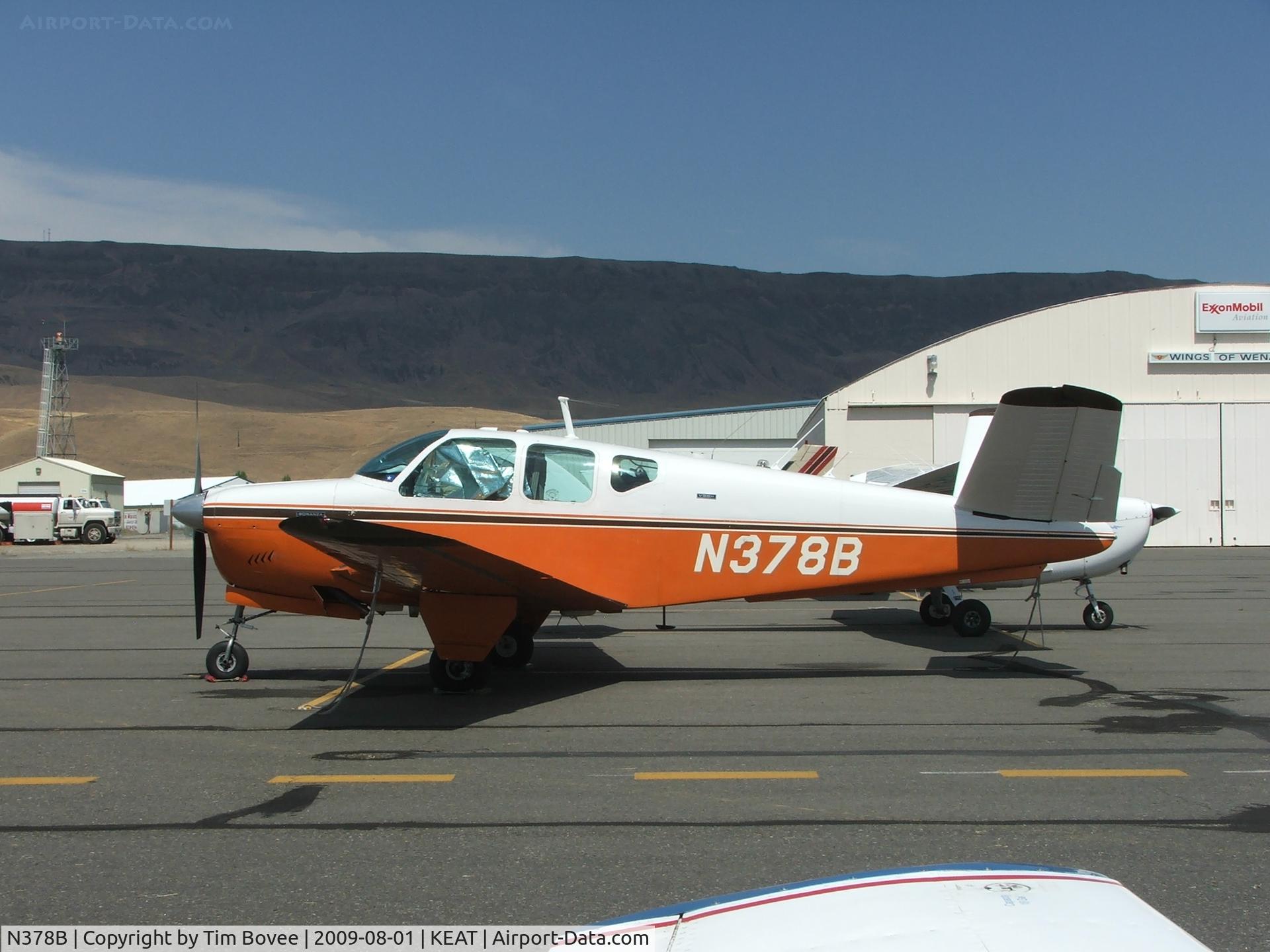 N378B, 1957 Beech H35 Bonanza C/N D-5156, Welcome to Wenatchee
