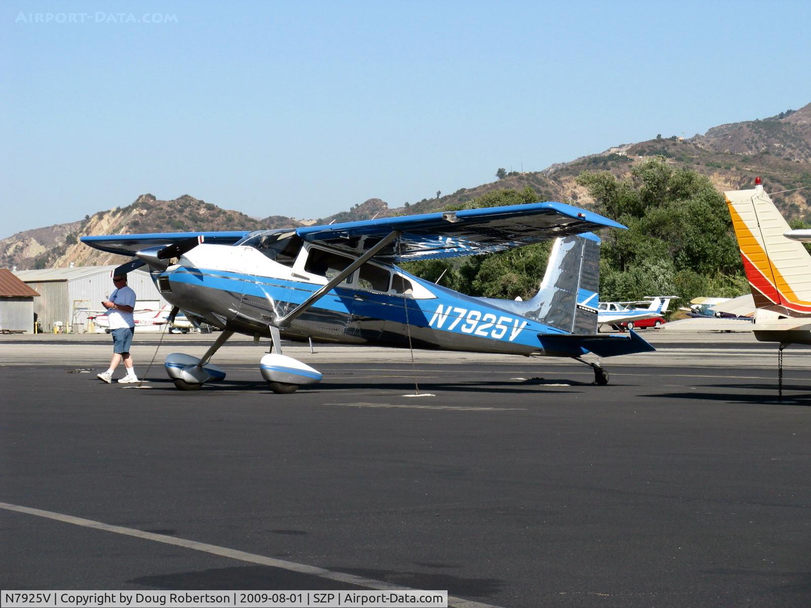 N7925V, 1966 Cessna 180H Skywagon C/N 18051825, 1966 Cessna 180H, Continental O-470 230 Hp, long range fuel-24 gallons in outer wing tips, highly mirror polished