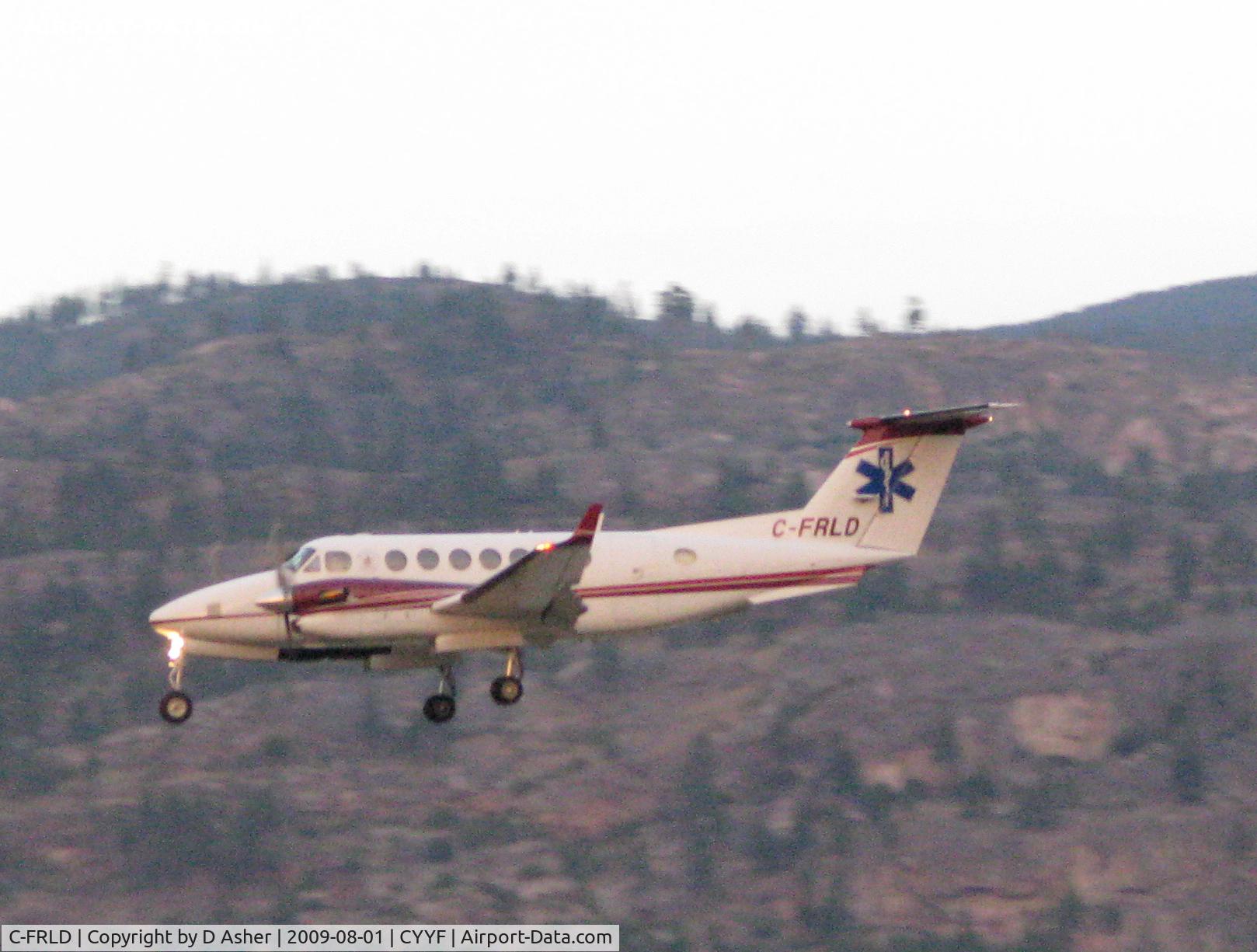 C-FRLD, 1990 Beech B300 King Air C/N FL 33, Landing at Penticton airport