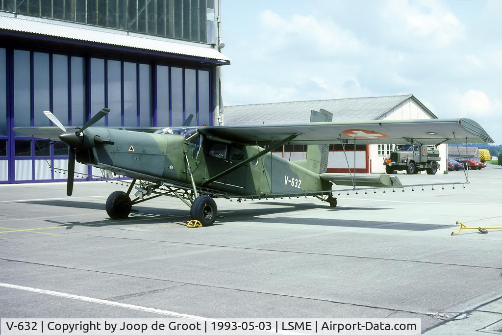 V-632, Pilatus PC-6/B2-H2M Turbo Porter C/N 751, This PC-6 is fitted with spraying equipment for NBC training.