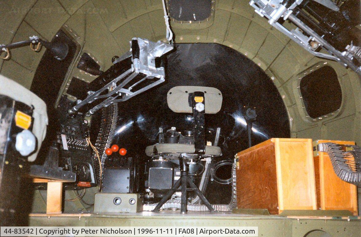 44-83542, 1944 Boeing B-17G Flying Fortress C/N 32183, B-17G Flying Fortress as 42-37994 Piccadilly Express of 95th Bomb Group as a walk-in diaroma at the Fantasy of Flight Museum, Polk City as seen in November 1996.
