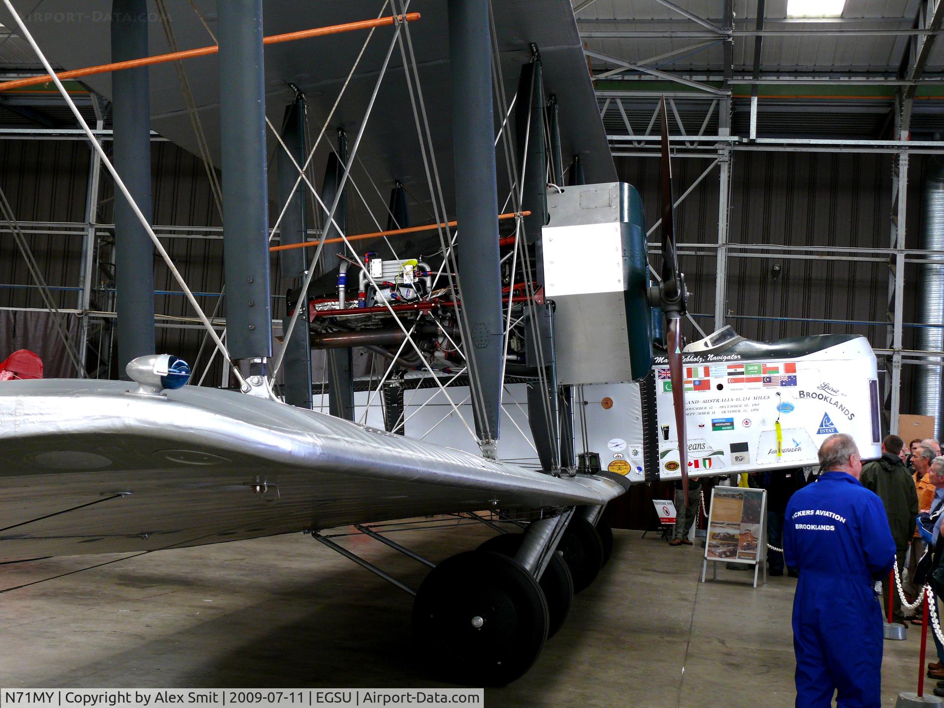 N71MY, 1994 Vickers FB-27A Vimy (replica) C/N 01, Vickers FB27 Vimy NX71MY Brooklands Vimy inc replica