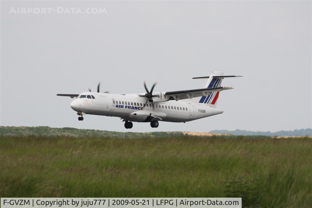 F-GVZM, 1999 ATR 72-212A C/N 590, on landing at CDG
